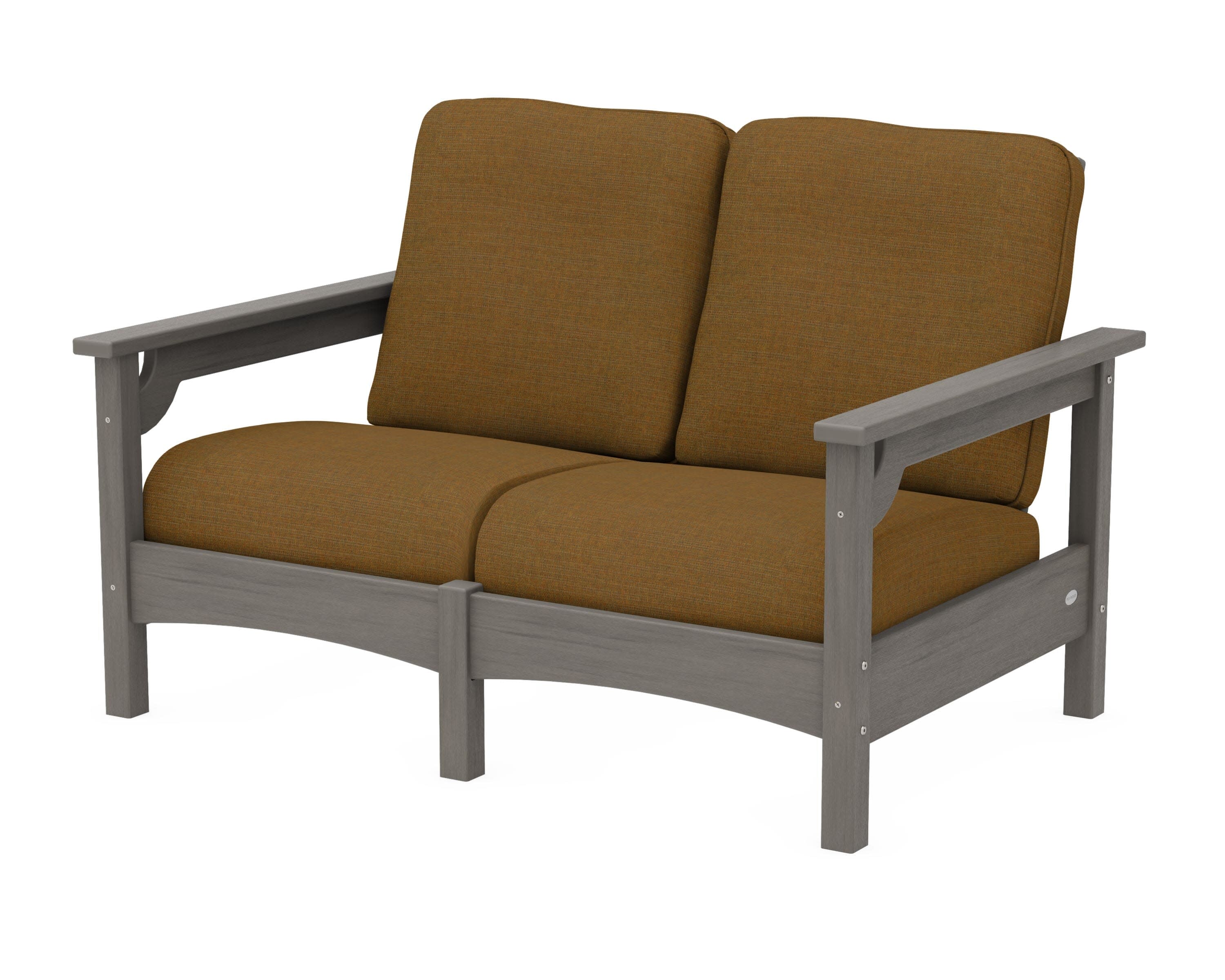 Club Loveseat in Driftwood / Exhale Teak