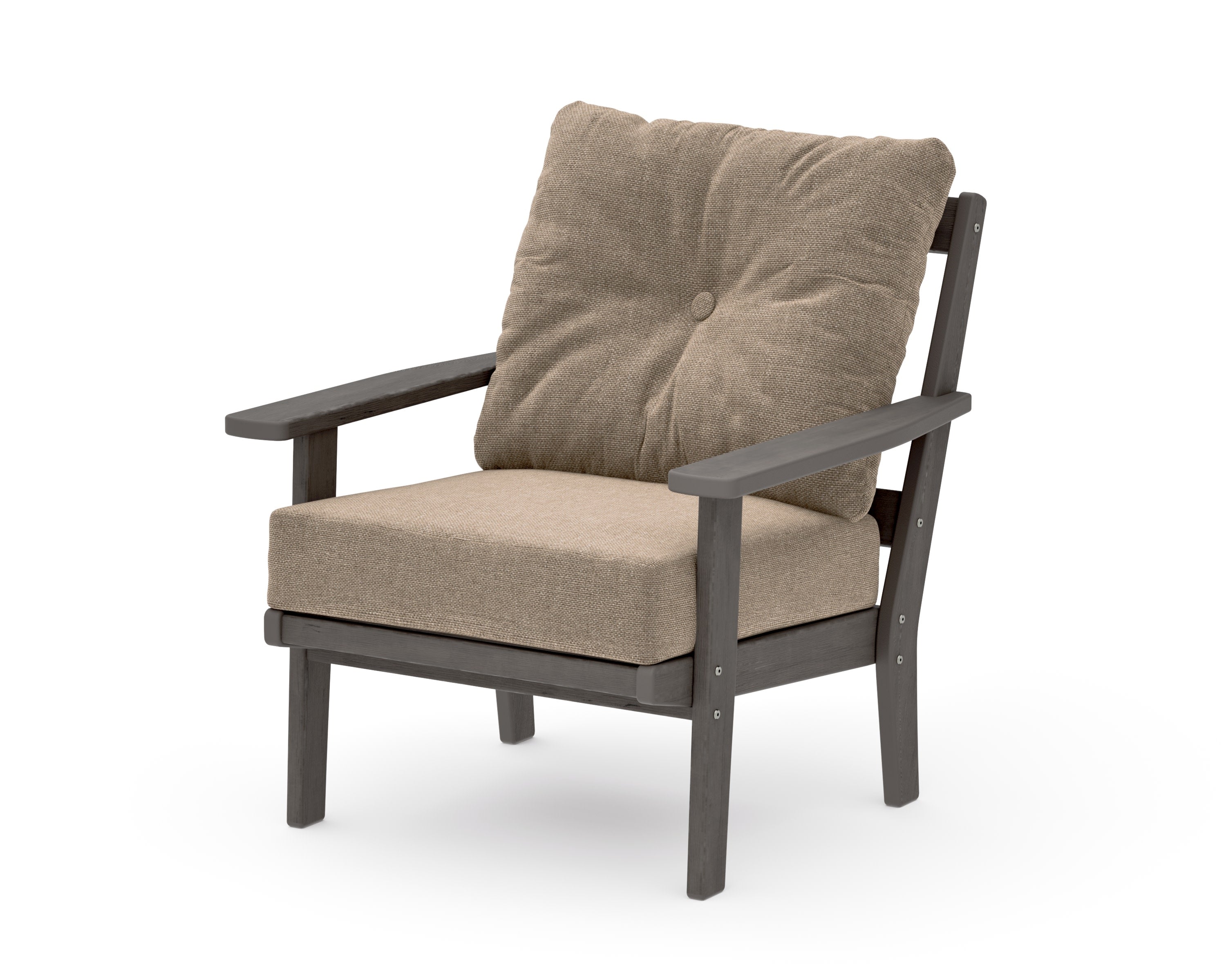 Prairie Deep Seating Chair in Driftwood / Spiced Burlap