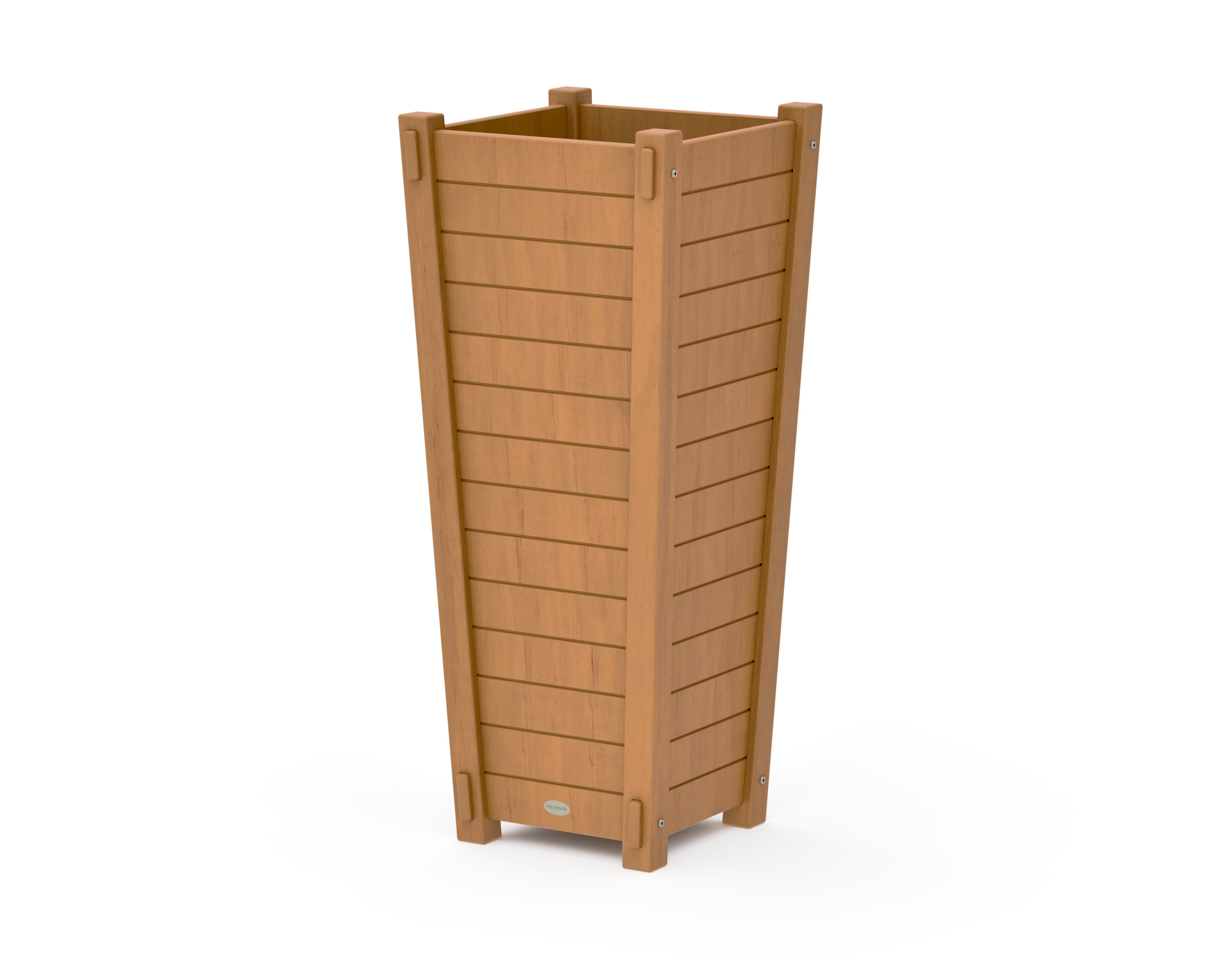 Nautical Tapered Square Tall Planter Box in Natural