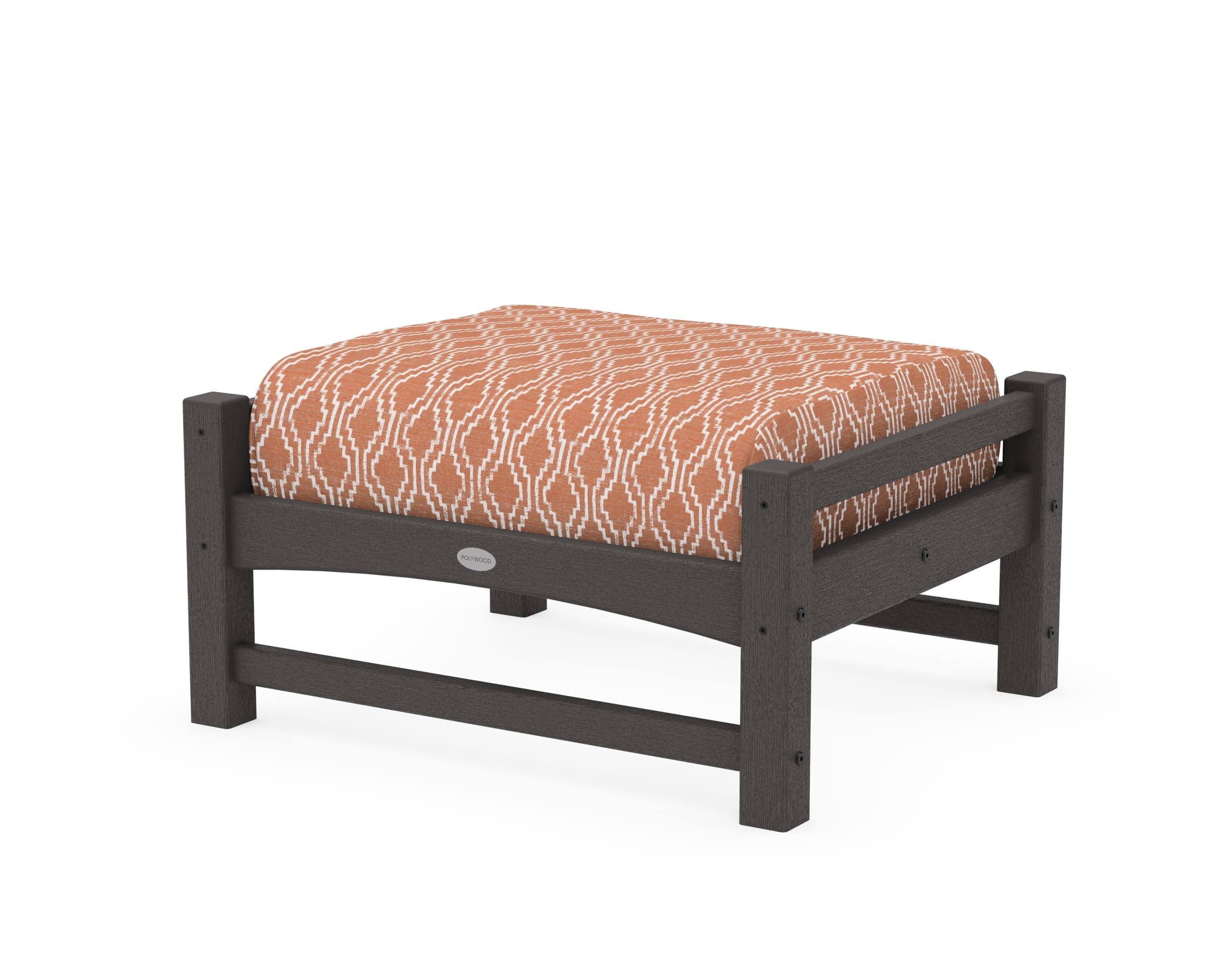 Club Ottoman in Vintage Coffee / Solve Clay