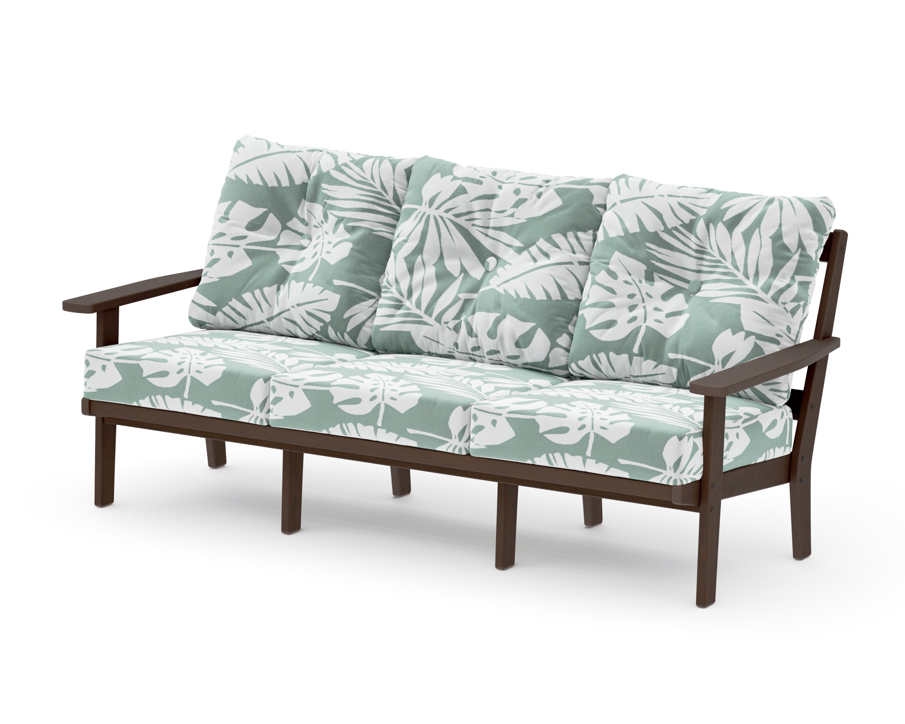 PrairieDeep Seating Sofa in Kona / Leaf Glacier Spa