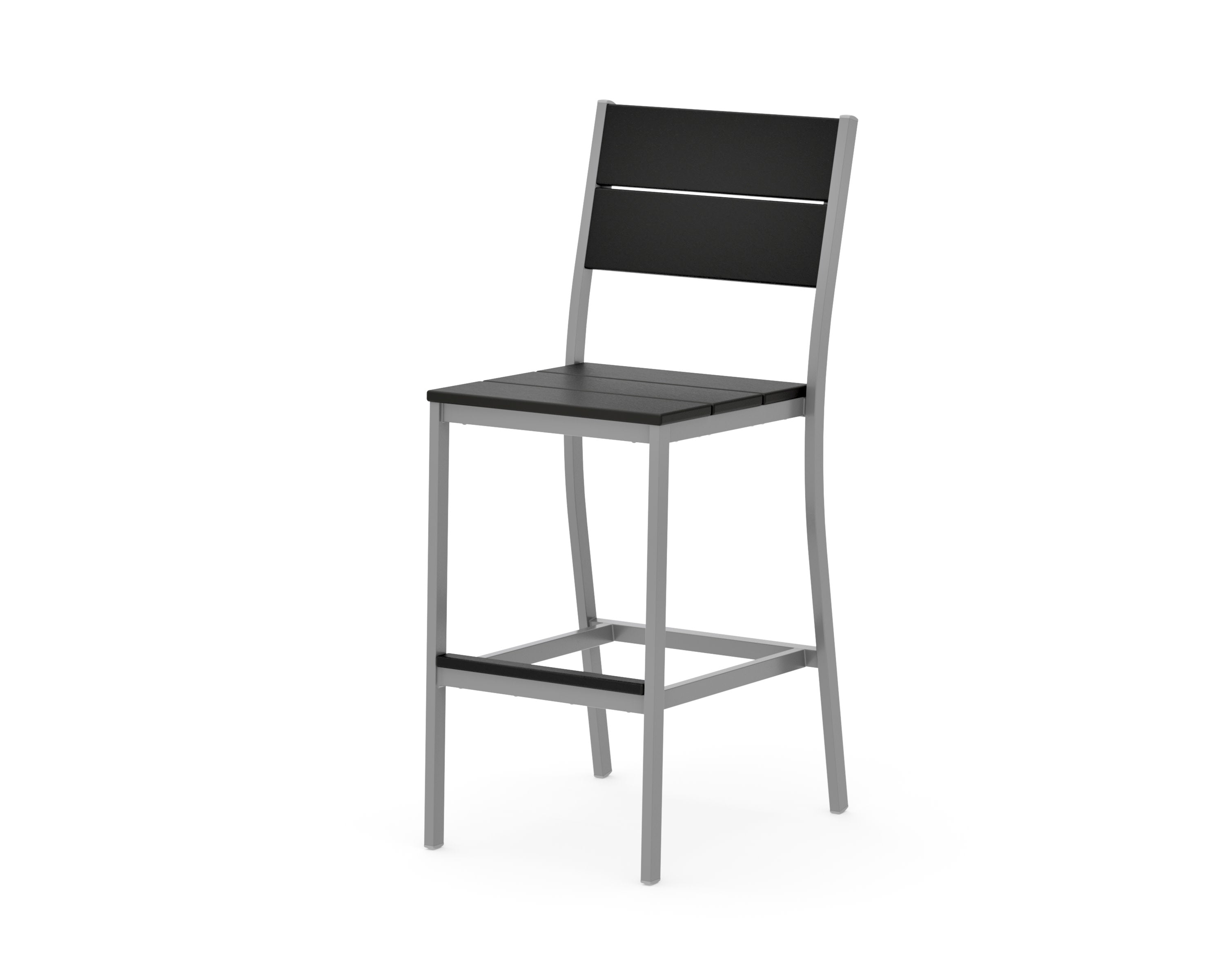 Main Street Bar Side Chair in Silver / Black