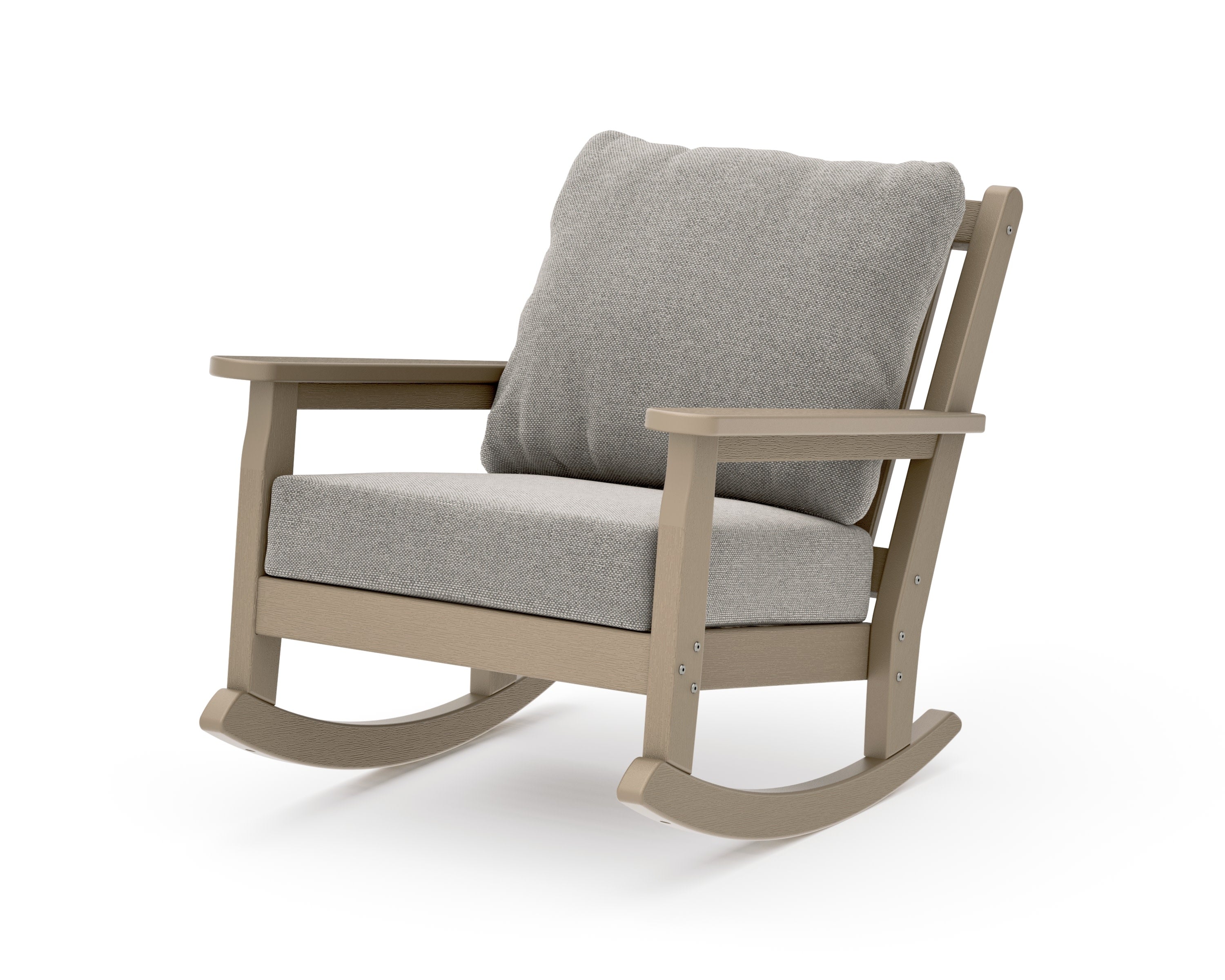 Chippendale Deep Seating Rocking Chair in Vintage Sahara / Weathered Tweed