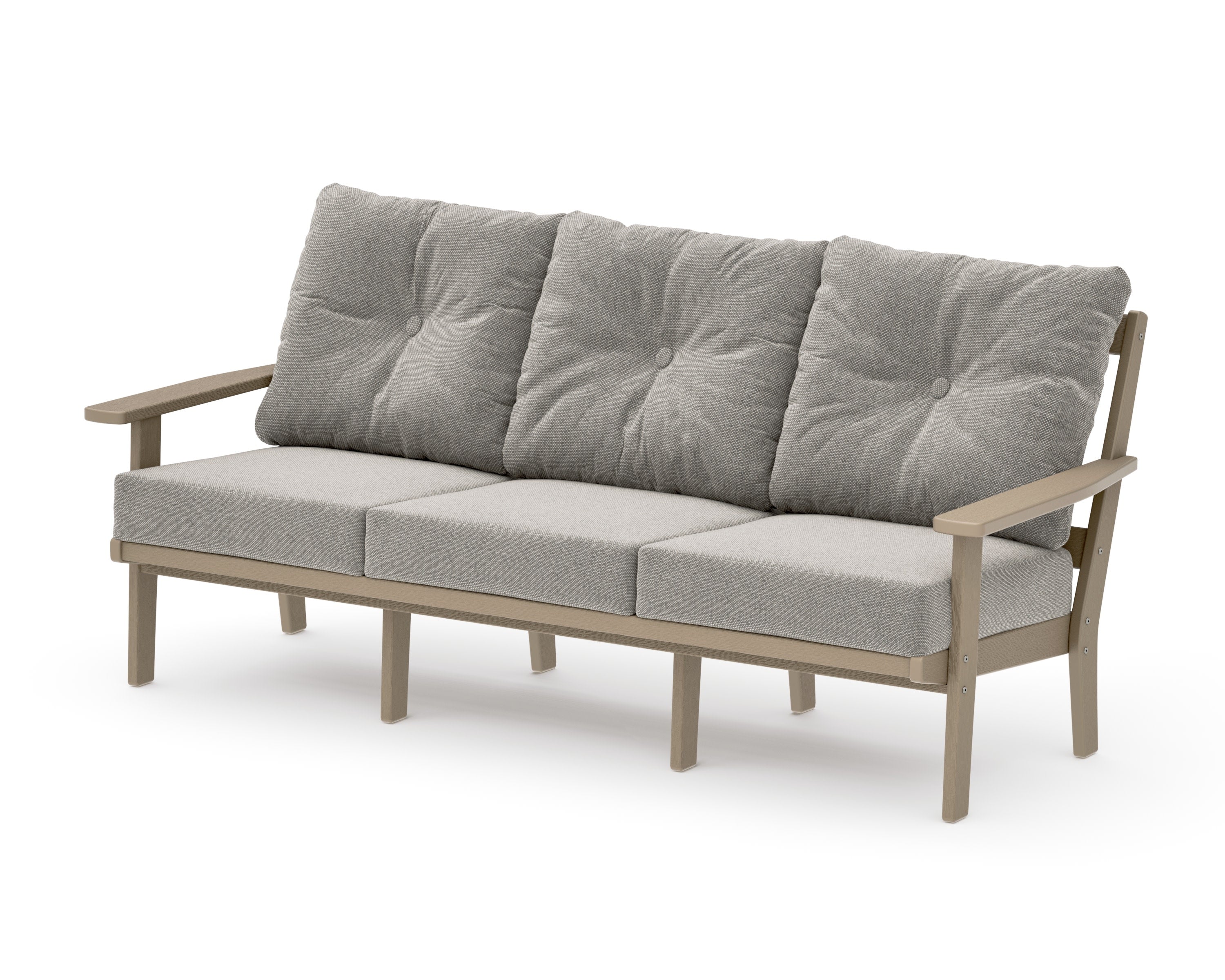 PrairieDeep Seating Sofa in Vintage Sahara / Weathered Tweed