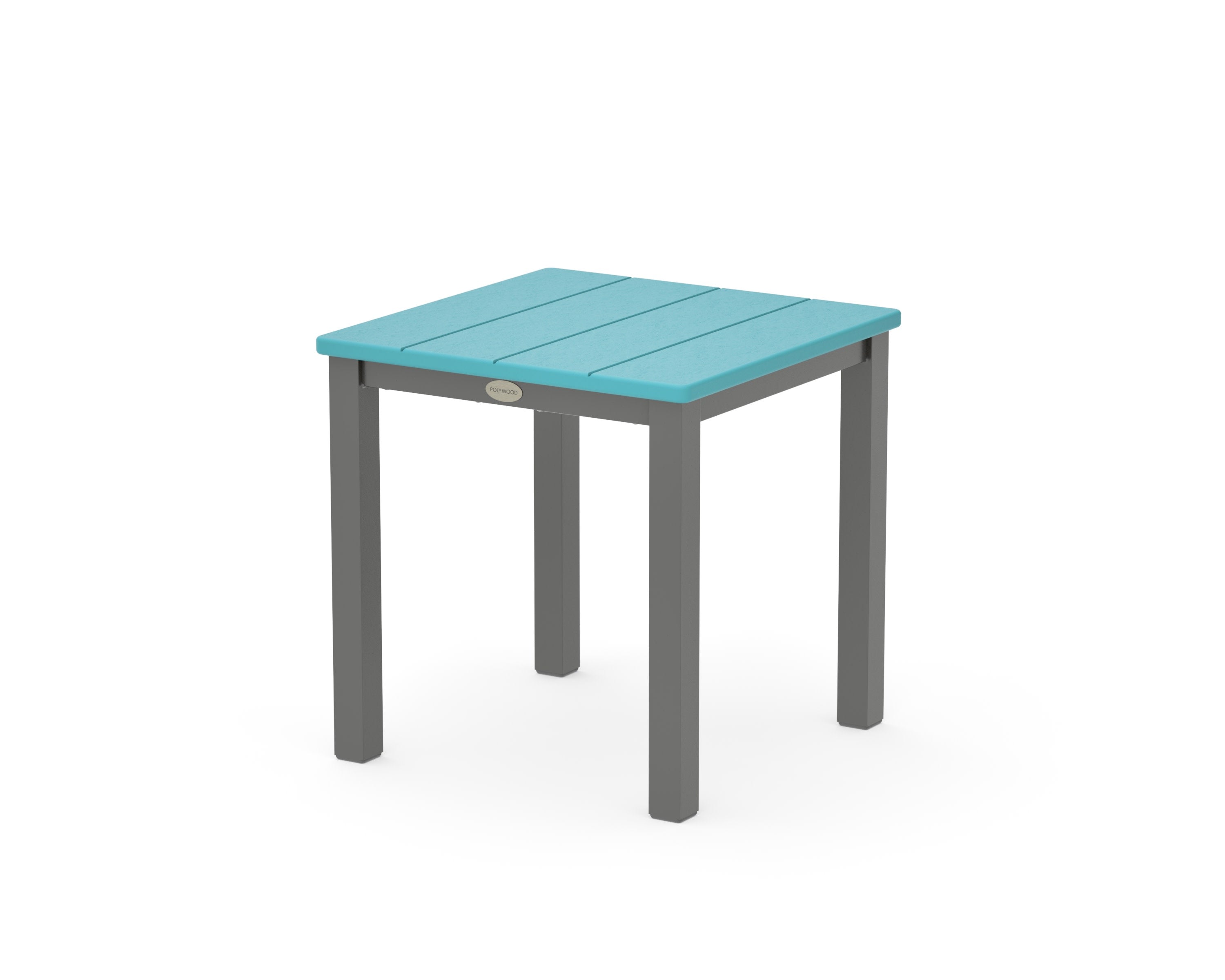 Main Street 18" Side Table in Charcoal / Aruba