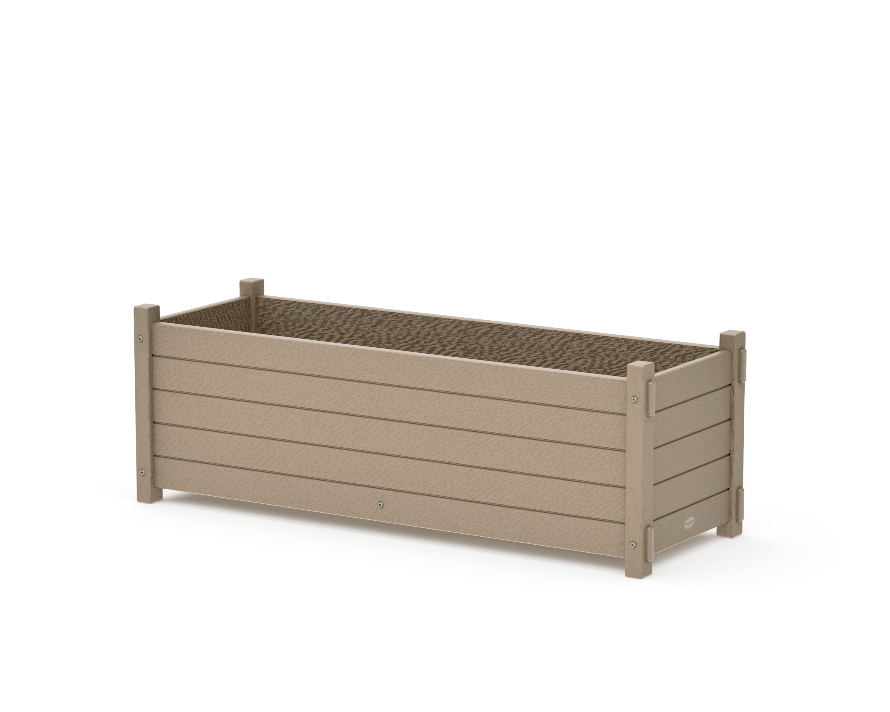 Nautical Rectangle Triple Planter Box in Vintage Sahara