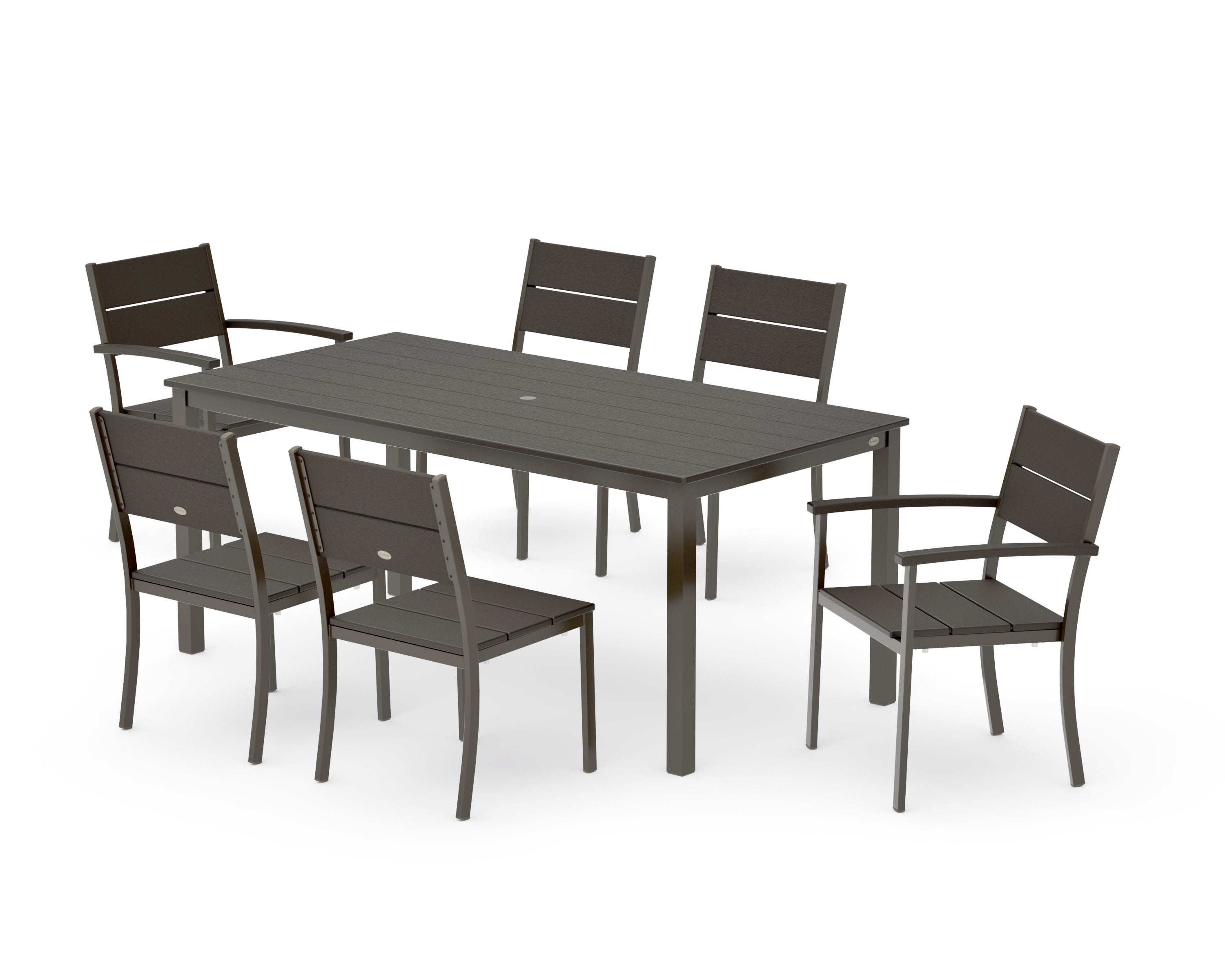 Main Street 7-Piece Dining Set in Bronze / Vintage Coffee