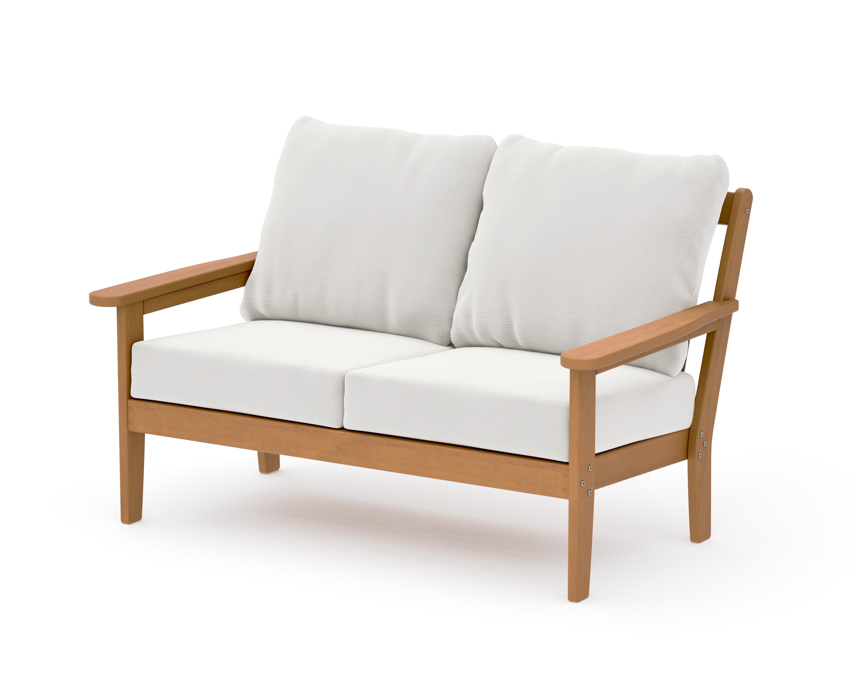 Cottage Deep Seating Loveseat in Natural / Natural Linen