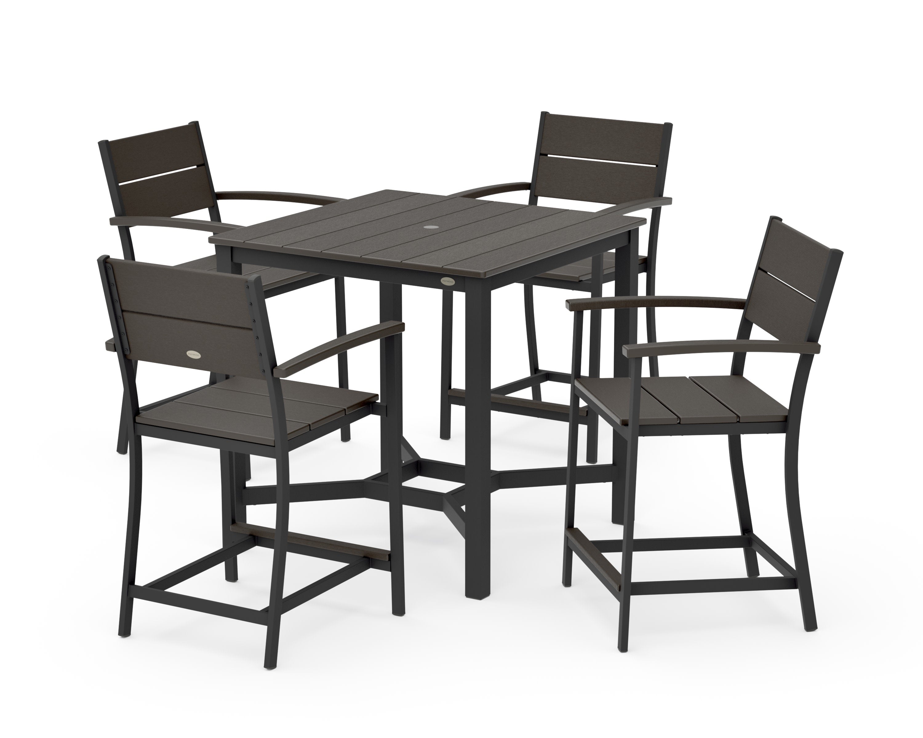 Main Street 5-Piece Counter Set in Black / Vintage Coffee