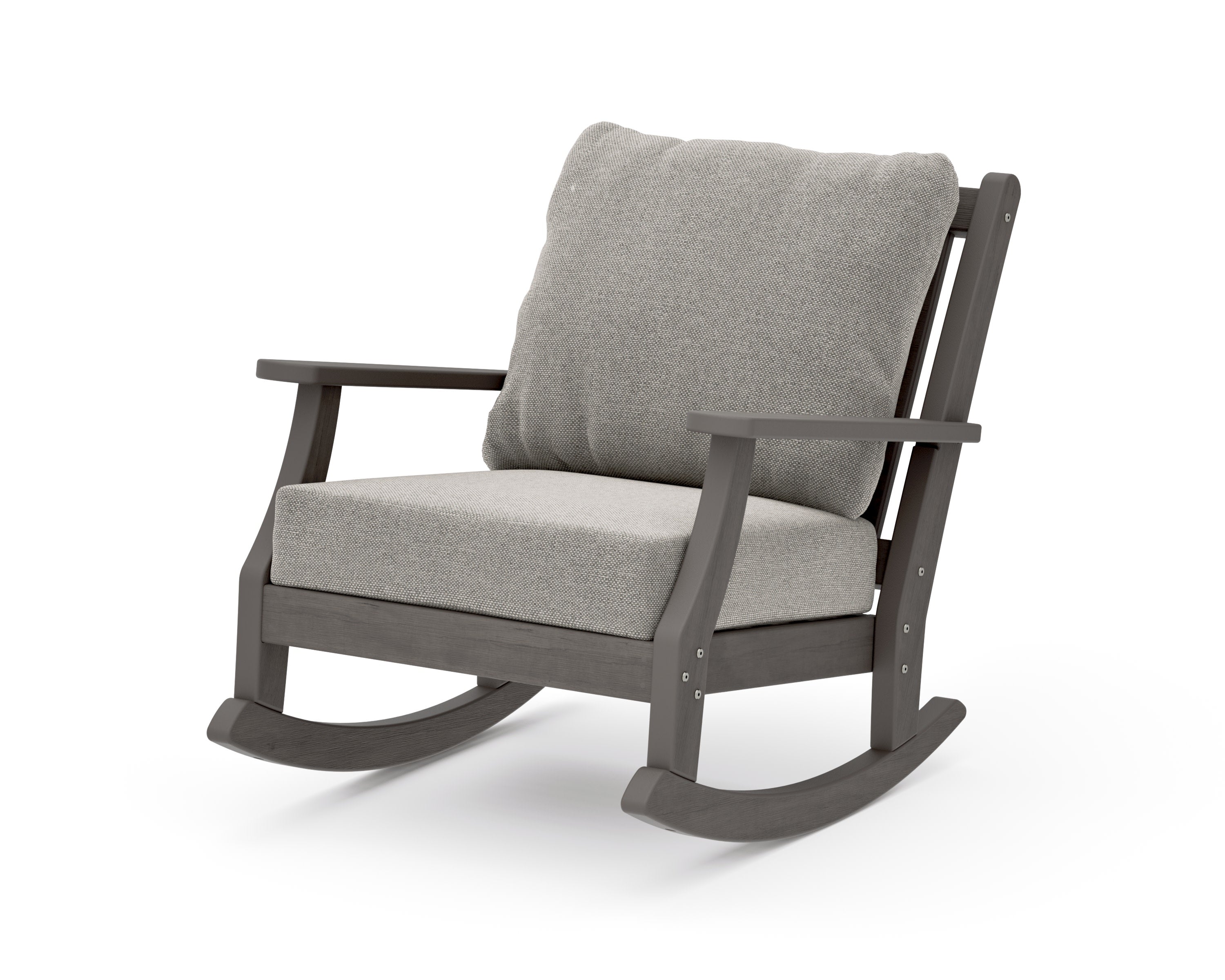Wovendale Deep Seating Rocking Chair in Driftwood / Weathered Tweed