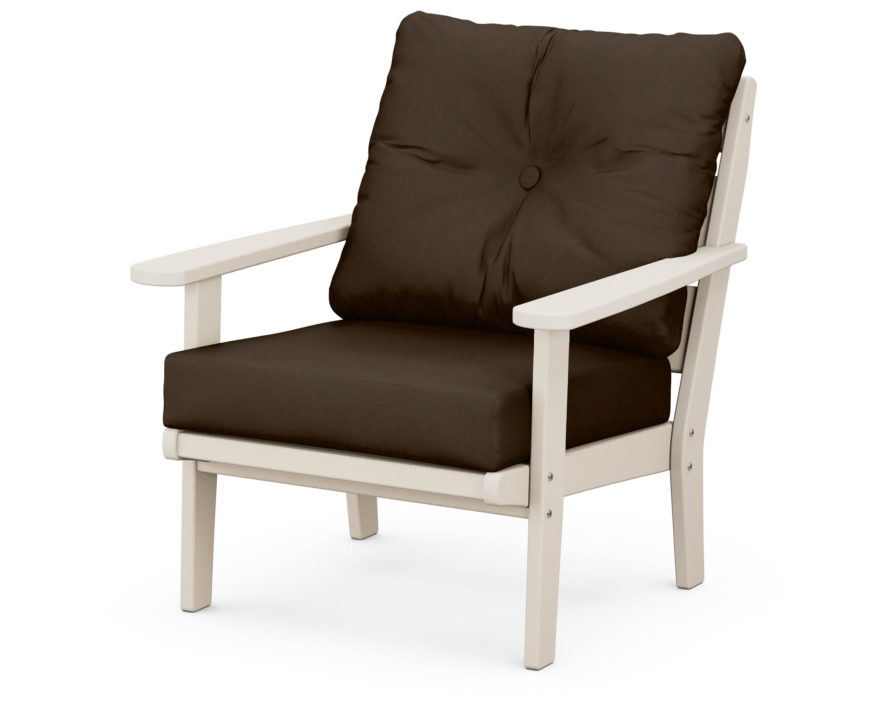 Lakeside Deep Seating Chair in Sand / Canvas Java