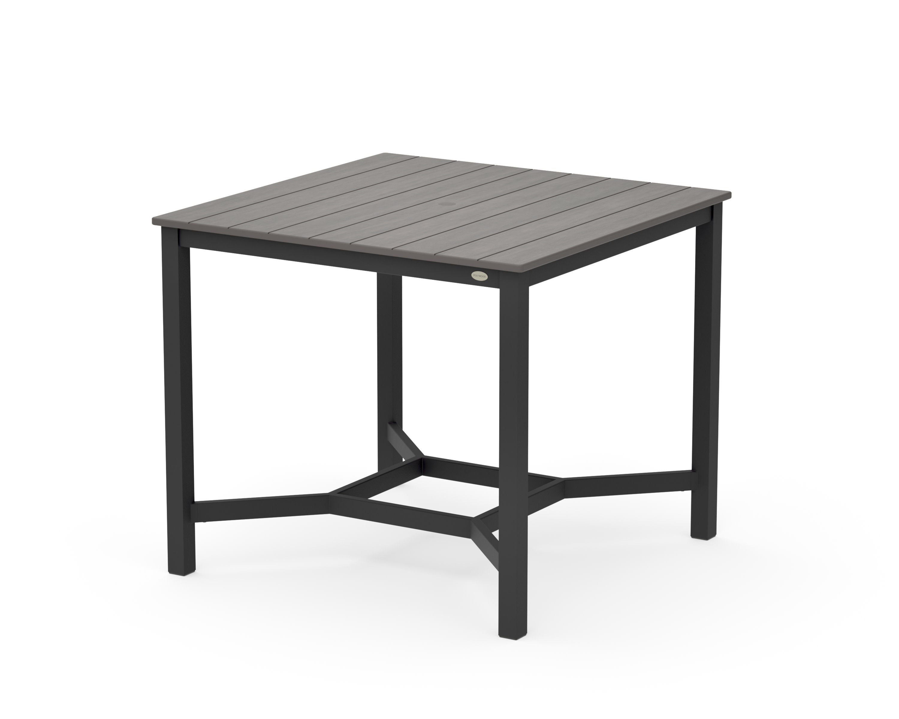 Main Street 42 x 42 Counter Table in Black / Driftwood