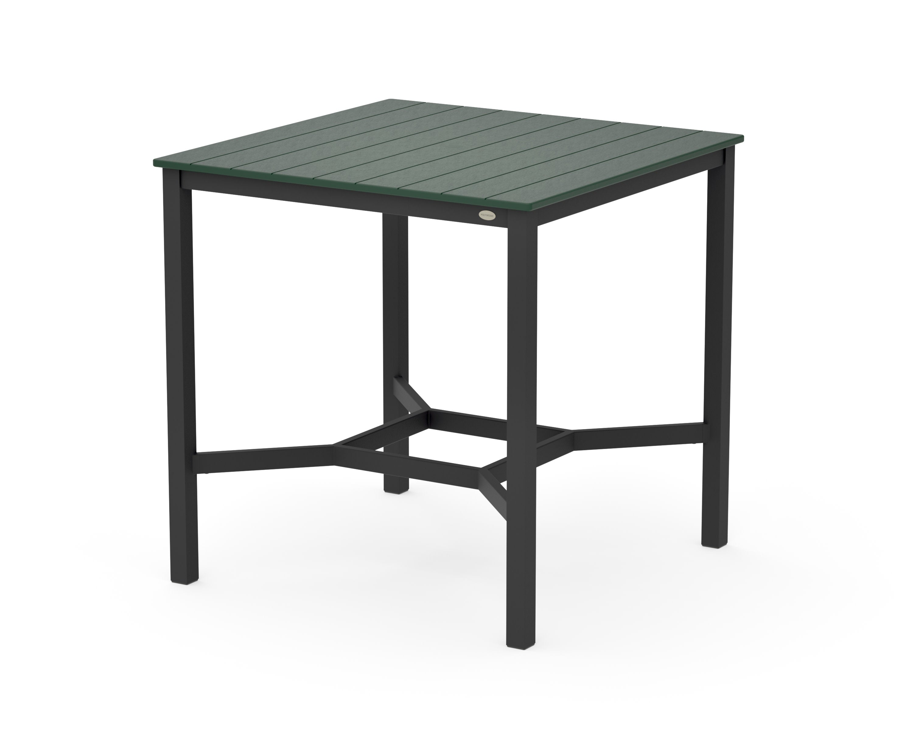 Main Street 42 x 42 Bar Table in Black / Green