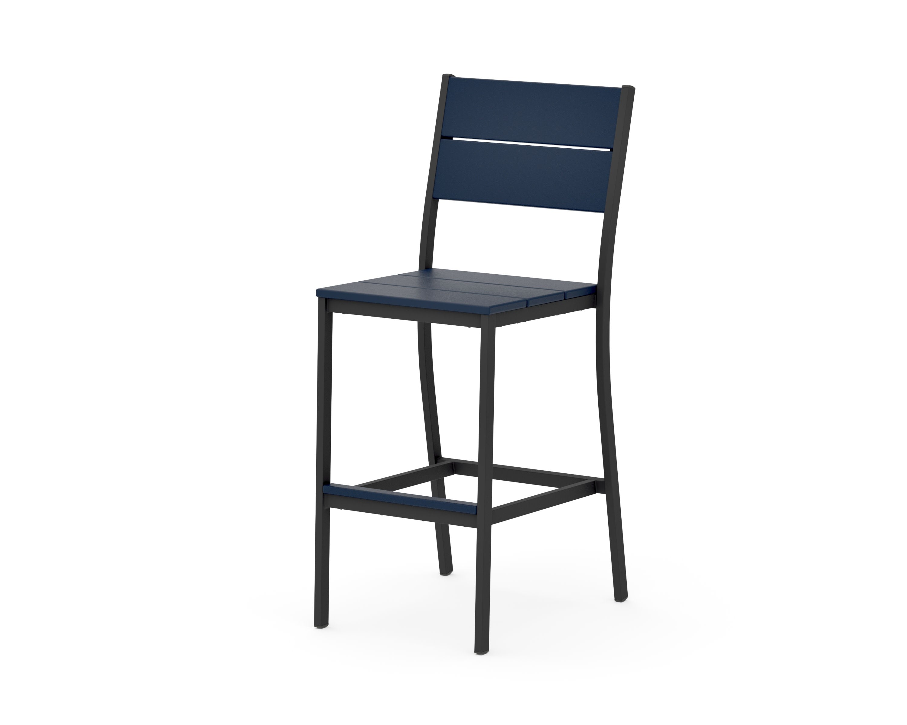 Main Street Bar Side Chair in Black / Navy
