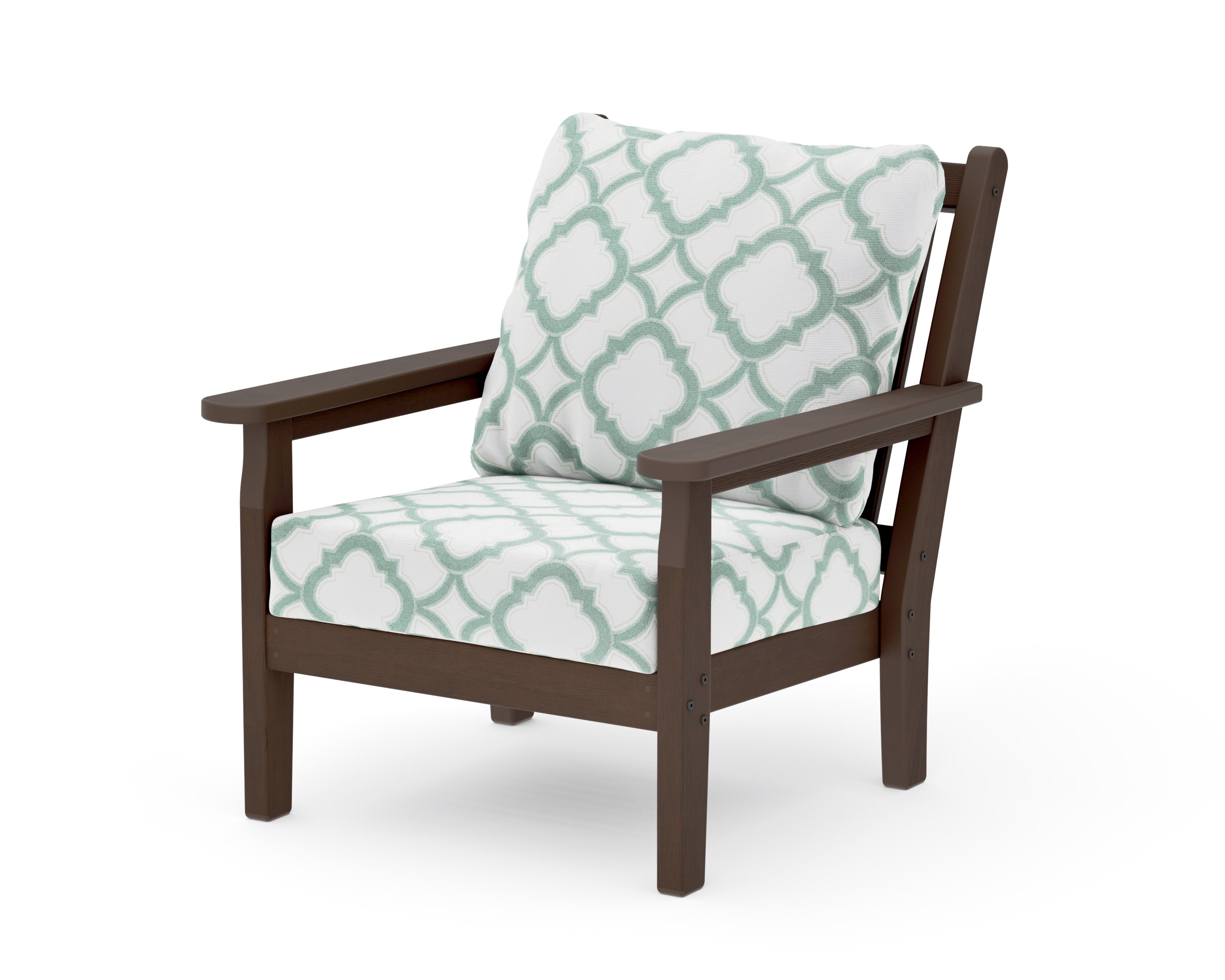 Chippendale Deep Seating Chair in Kona / Trellis Glacier Spa