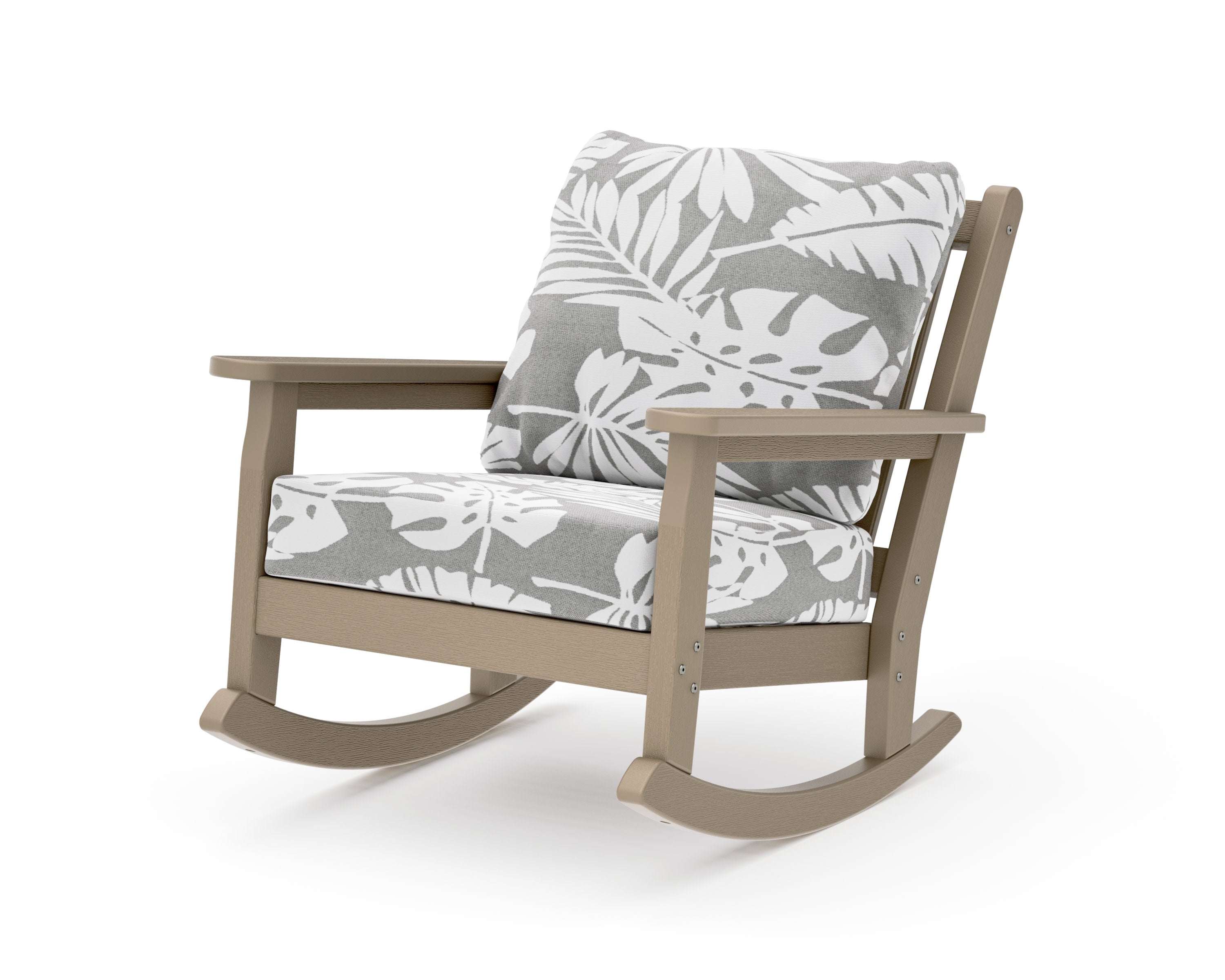 Chippendale Deep Seating Rocking Chair in Vintage Sahara / Leaf Grey Mist