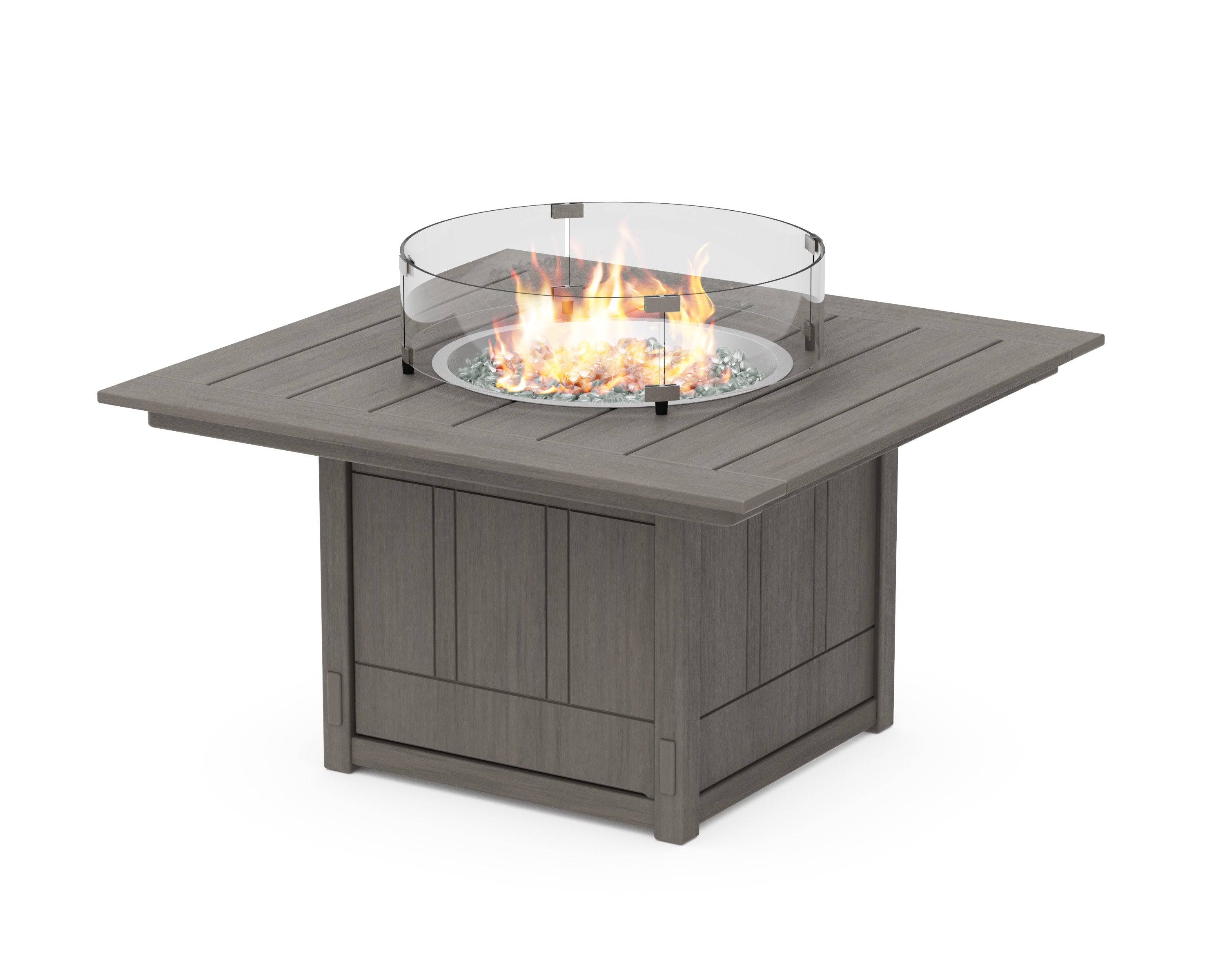 Acadia Square 42 Fire Pit Table in Driftwood