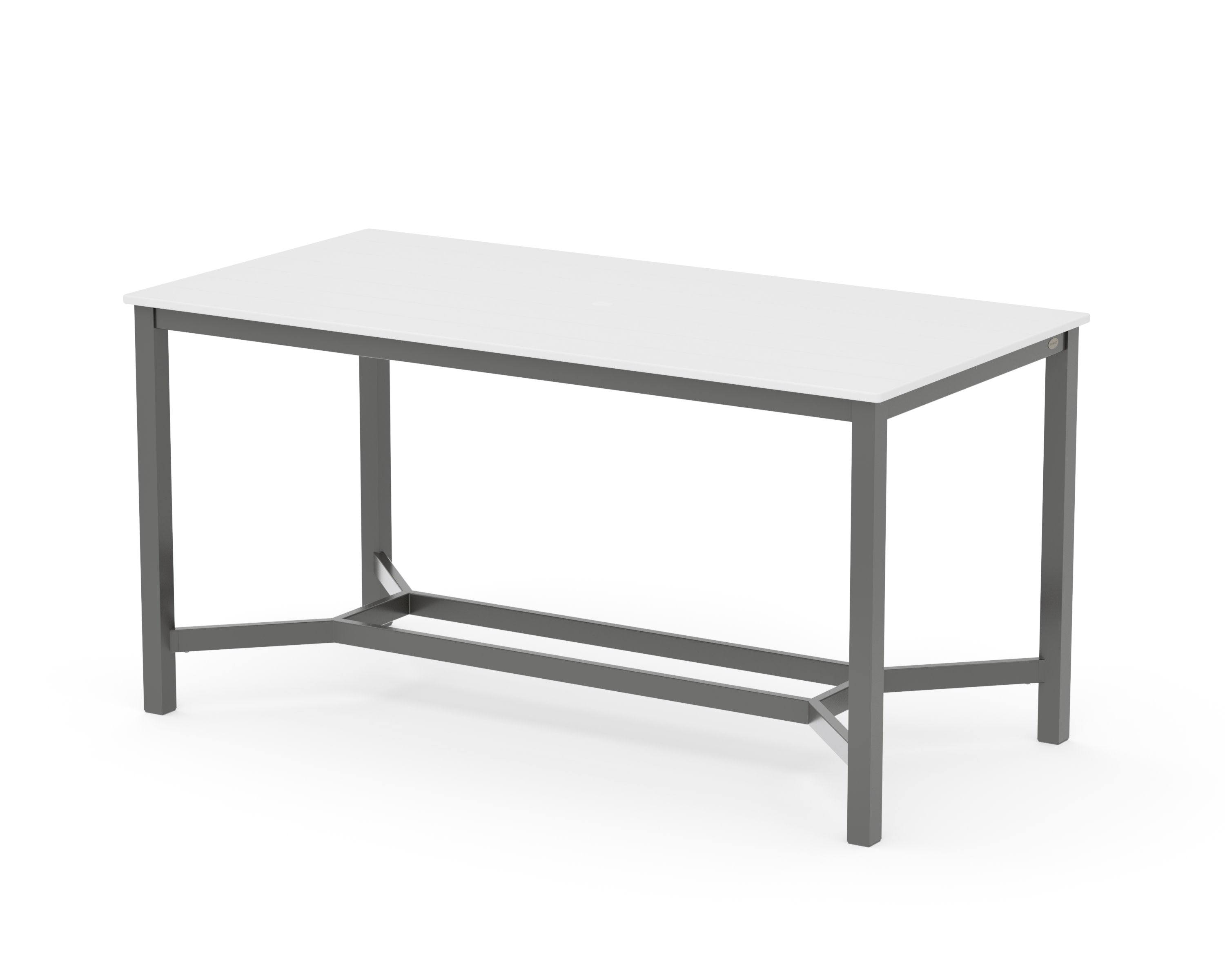 Main Street 36 x 72 Counter Table in Charcoal / White