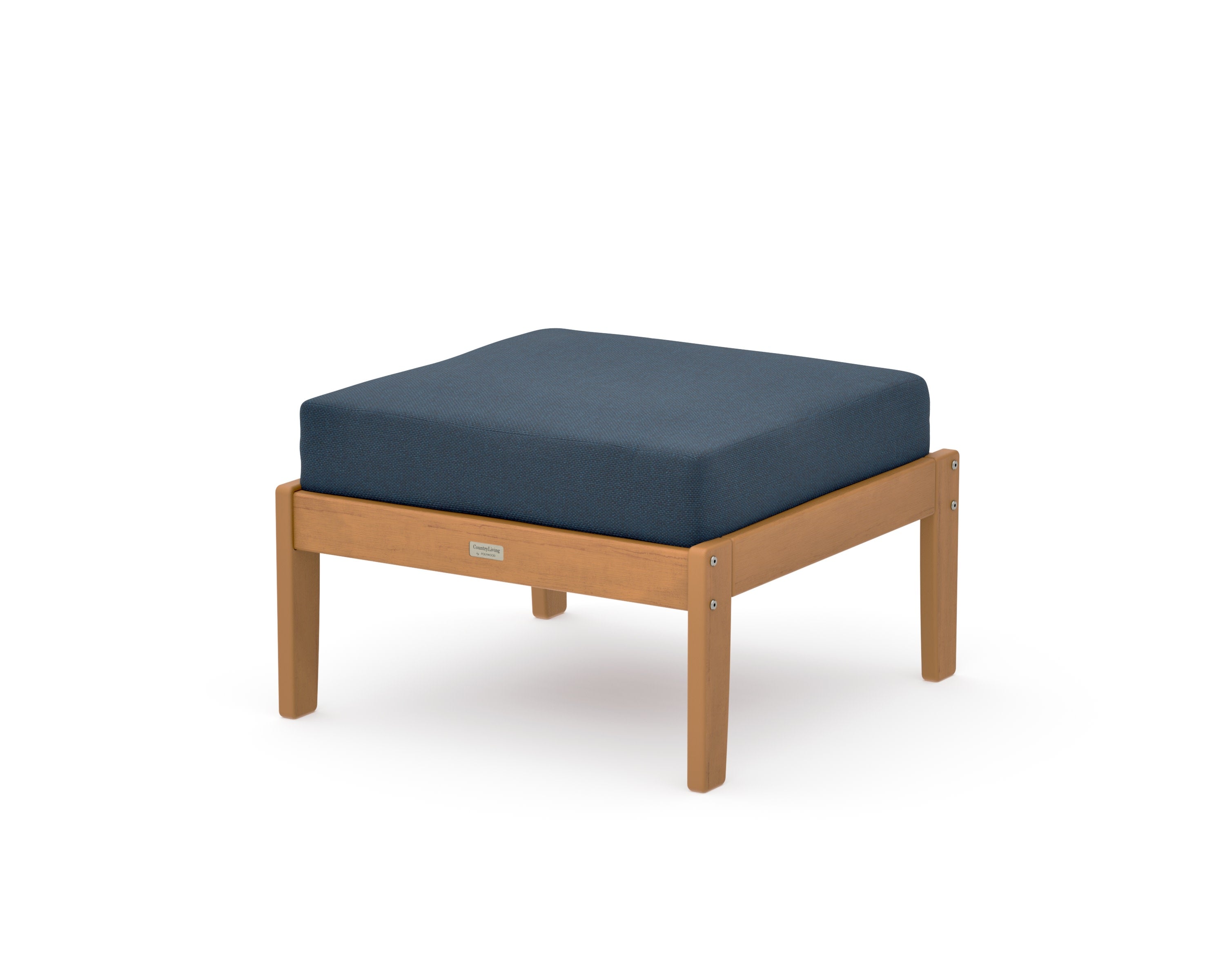 Cottage Deep Seating Ottoman in Natural / Marine Indigo