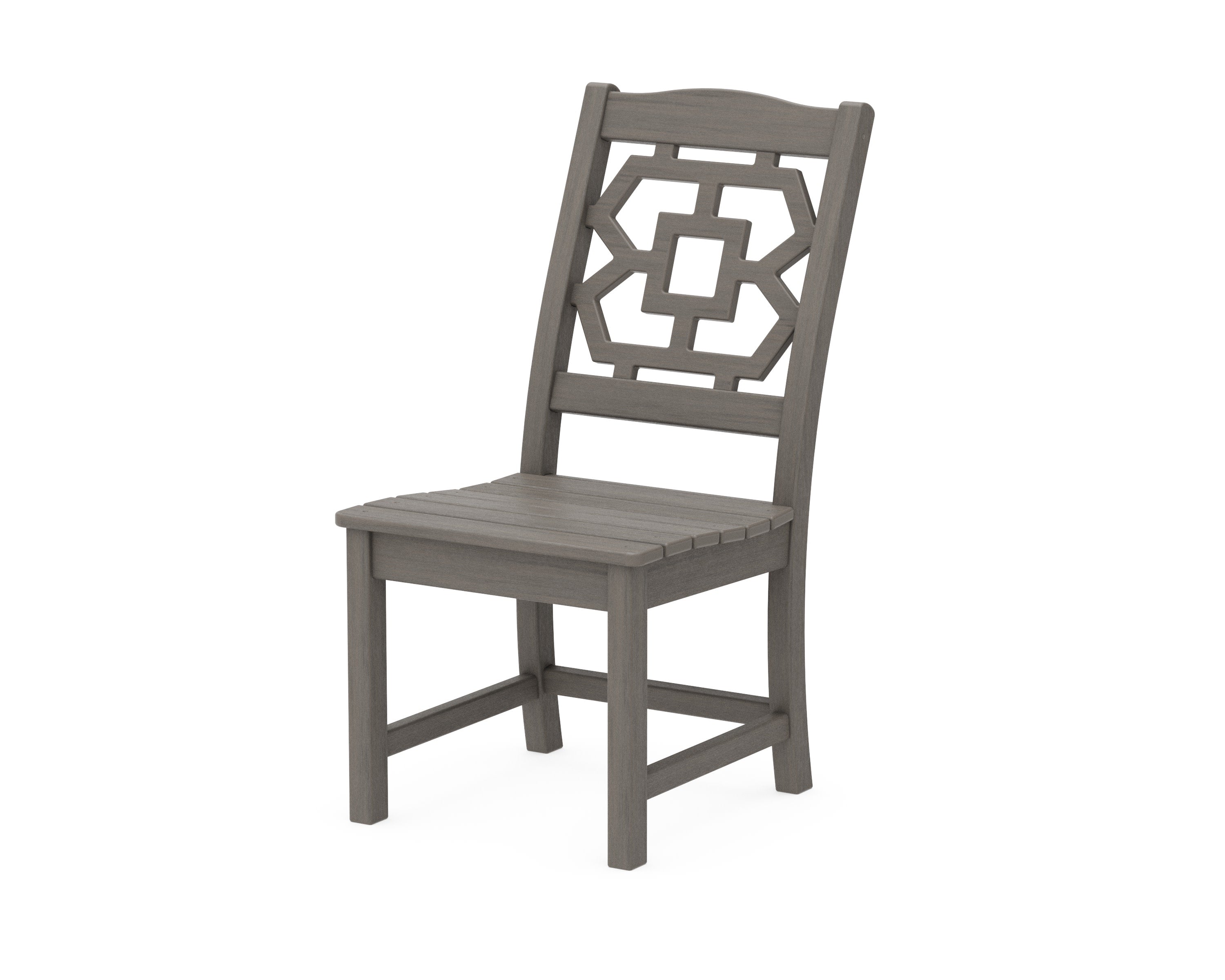 Chinoiserie Dining Side Chair in Driftwood