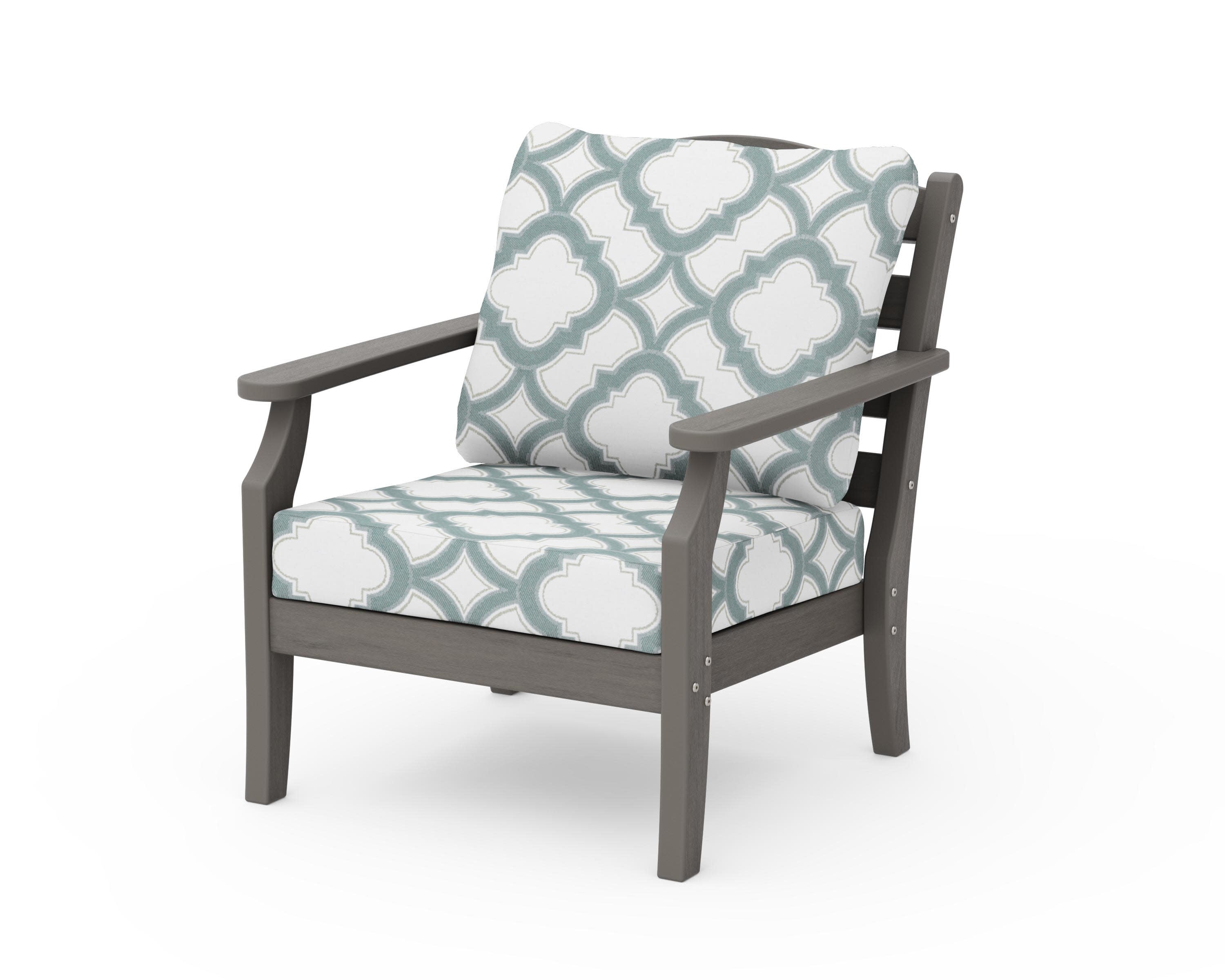Savannah Deep Seating Chair in Driftwood / Trellis Glacier Spa