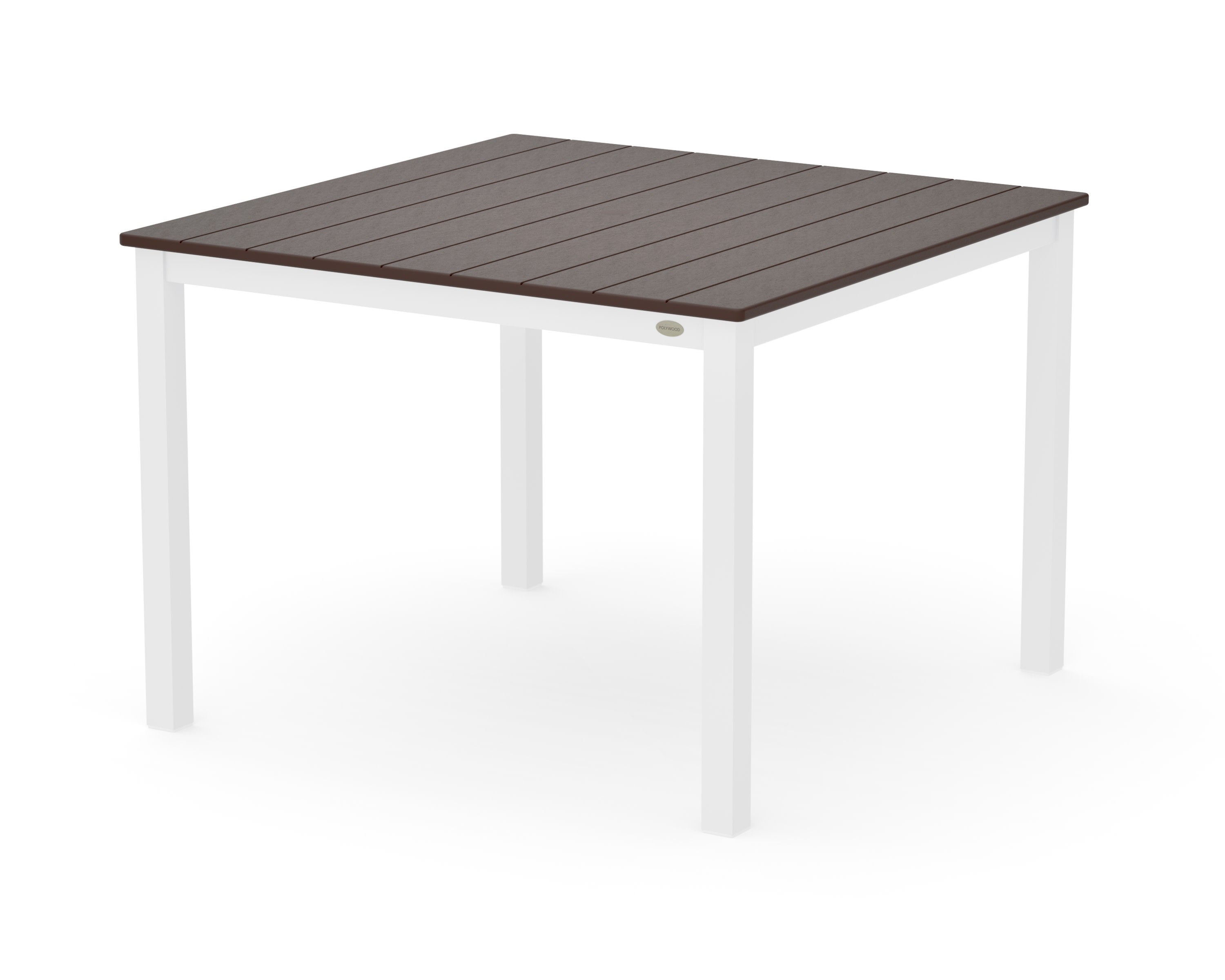Main Street 42 x 42 Dining Table in White / Mahogany