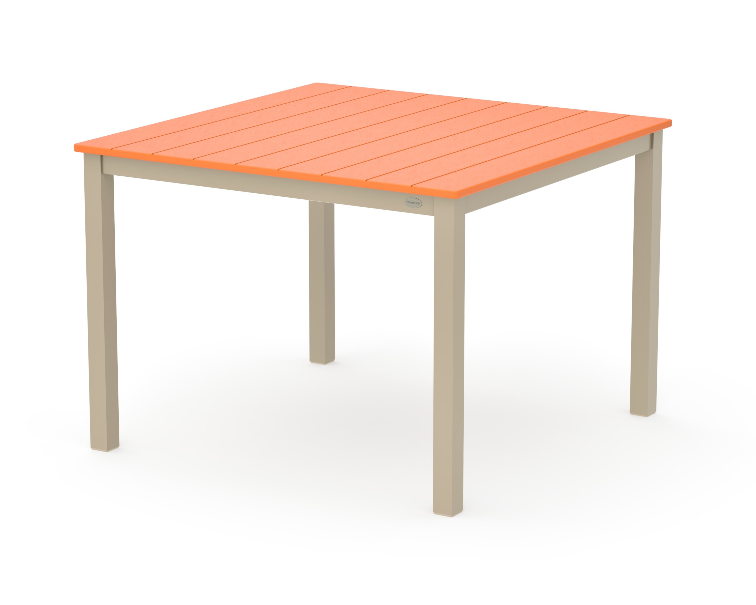 Main Street 42 x 42 Dining Table in Sand / Tangerine