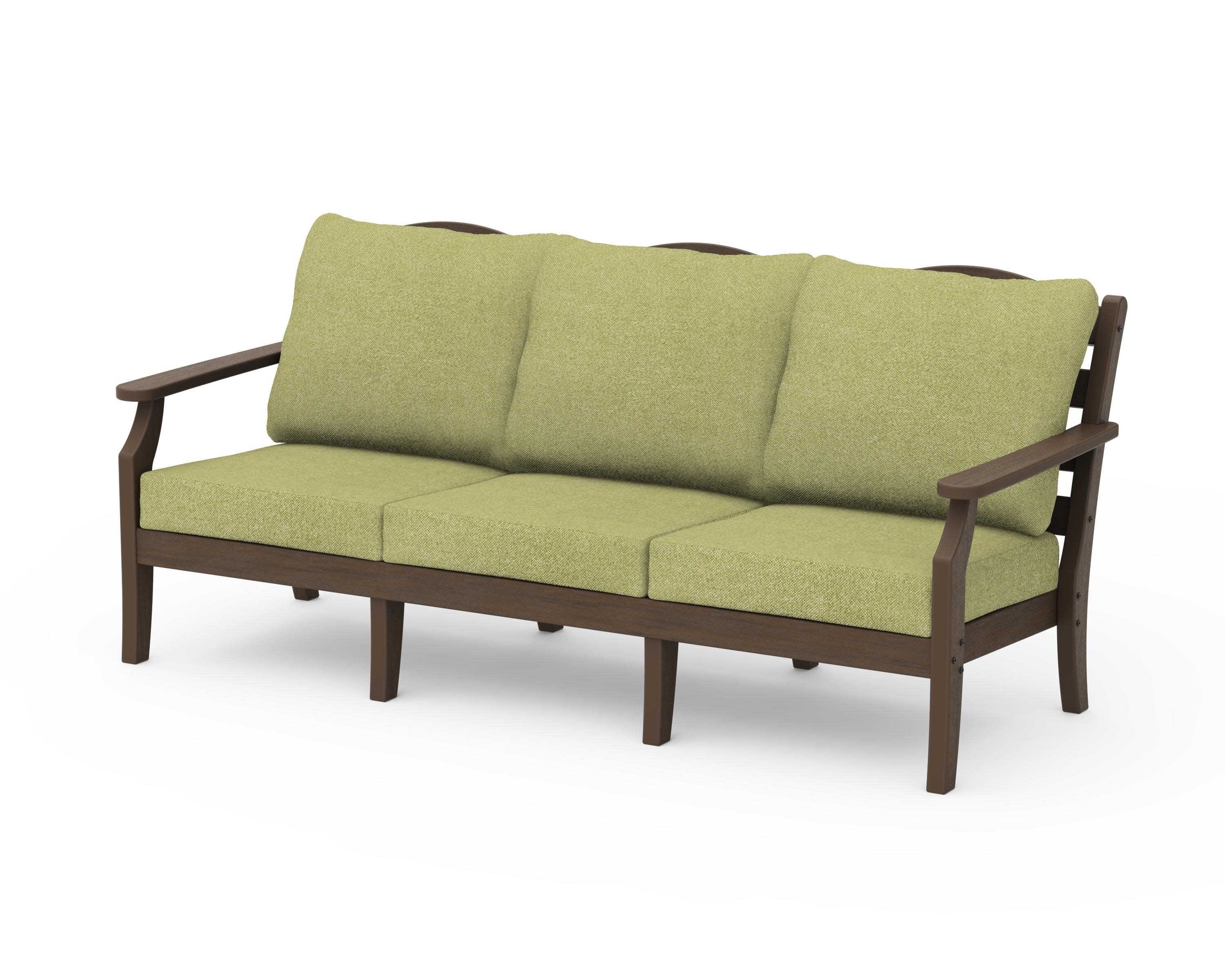 Savannah Deep Seating Sofa in Kona / Chartreuse Boucle