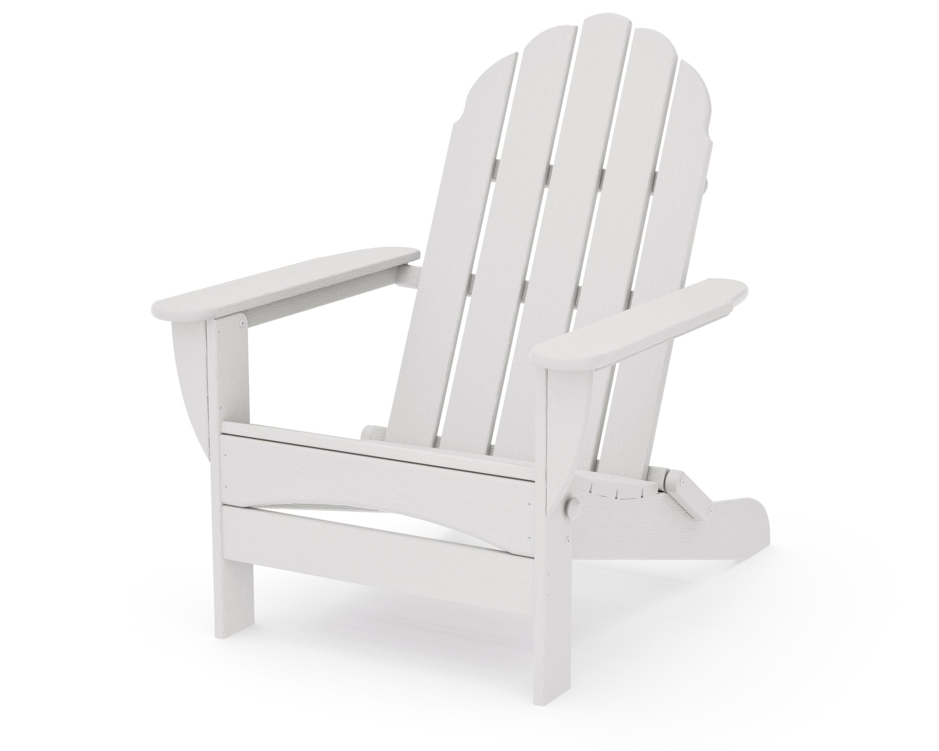 Classic Oversized Folding Adirondack Chair in Vintage White