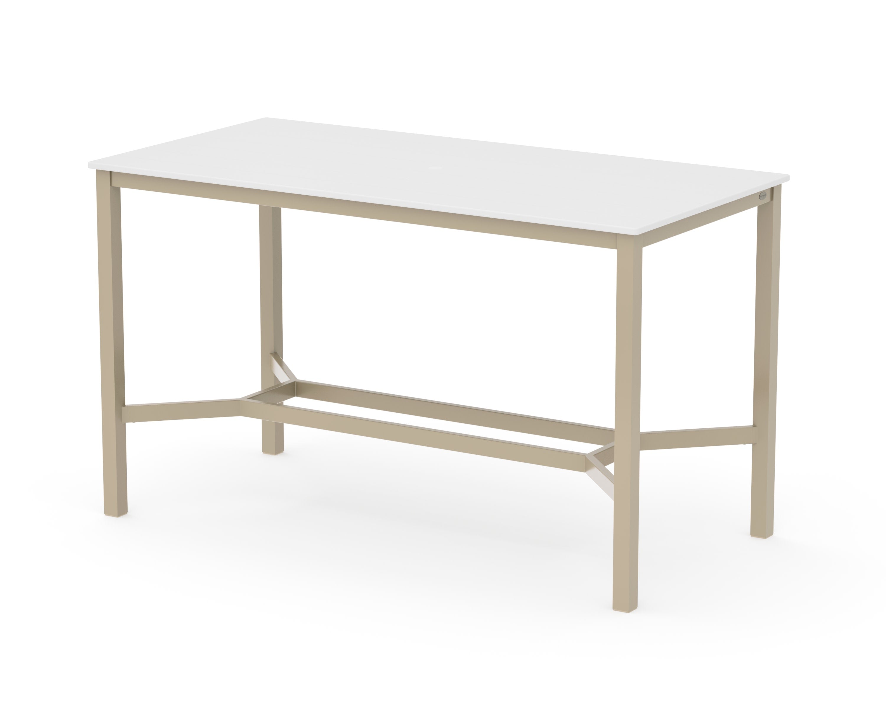 Main Street 36 x 72 Bar Table in Sand / White