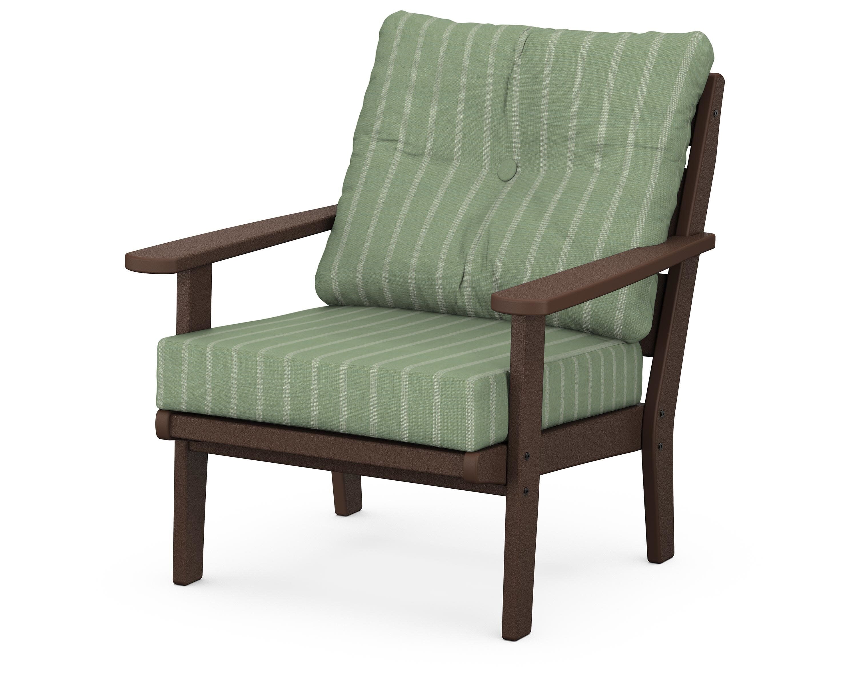 Lakeside Deep Seating Chair in Mahogany / Unwind Rainwashed