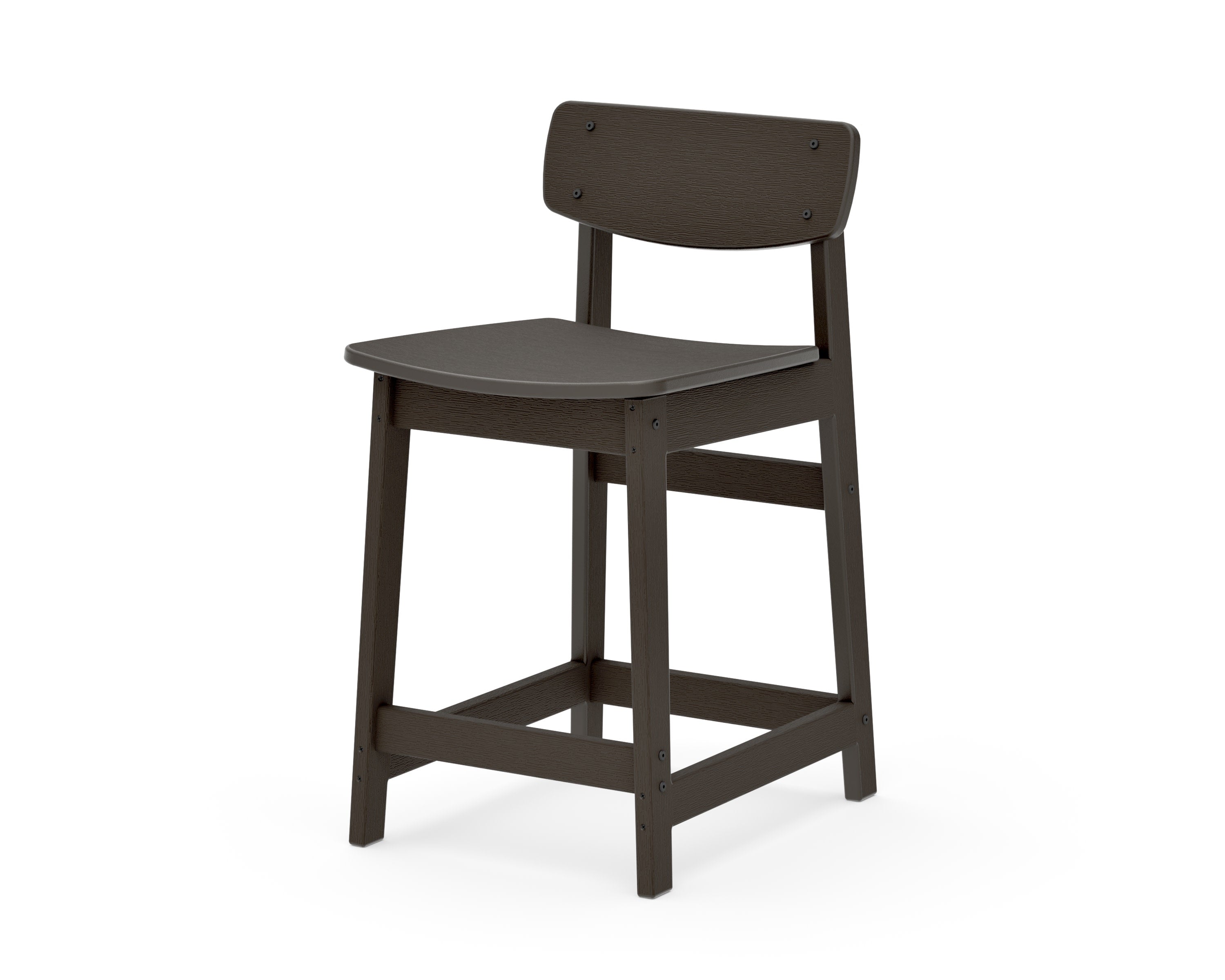 Modern Studio Urban Lowback Counter Chair in Vintage Coffee