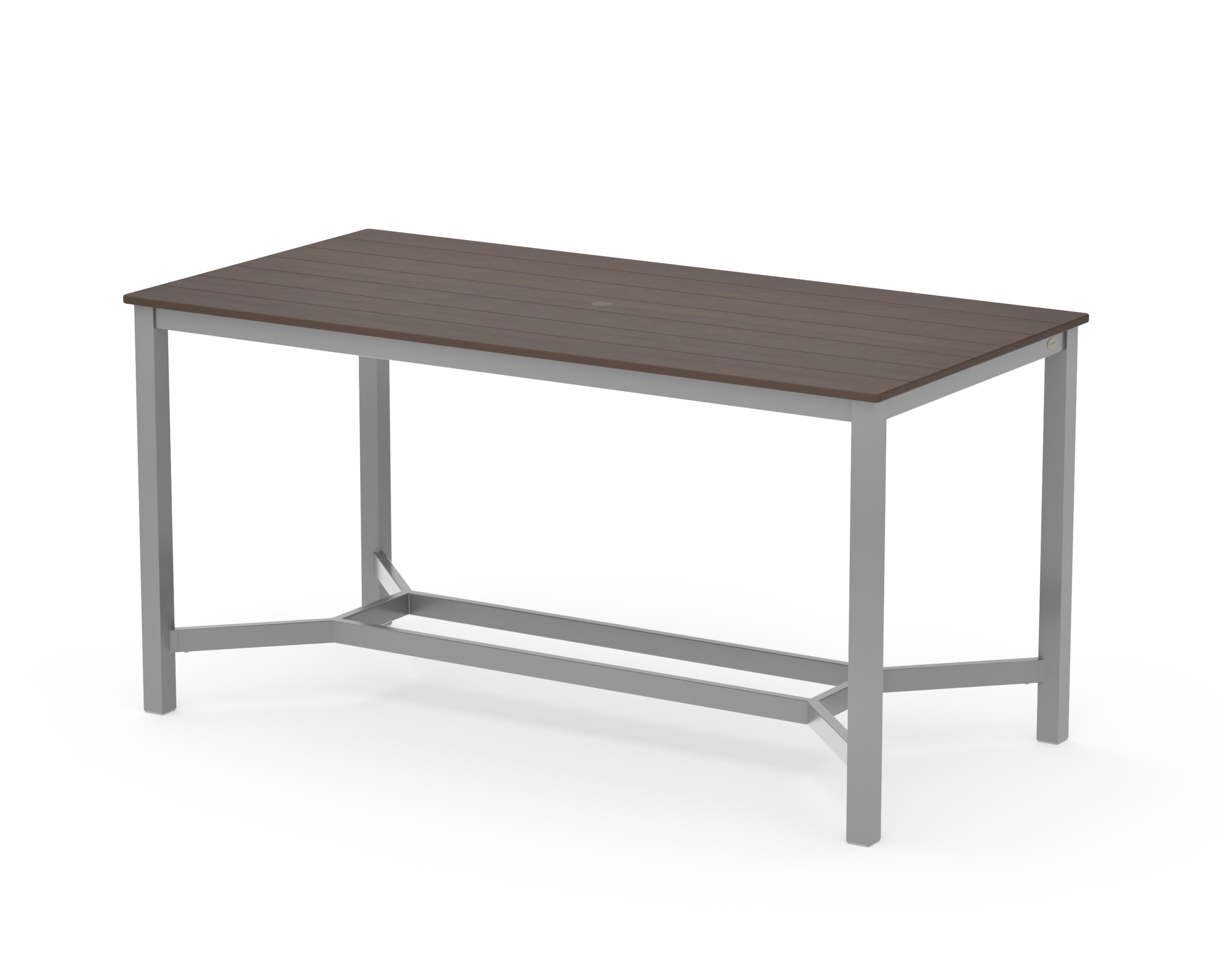 Main Street 36 x 72 Counter Table in Silver / Kona