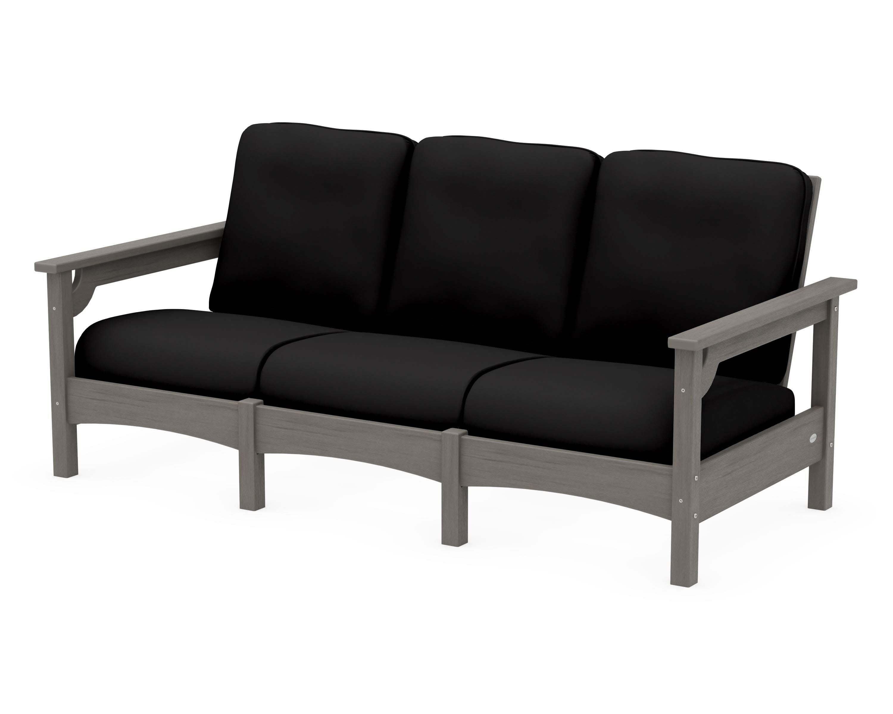 Club Sofa in Driftwood / Canvas Black