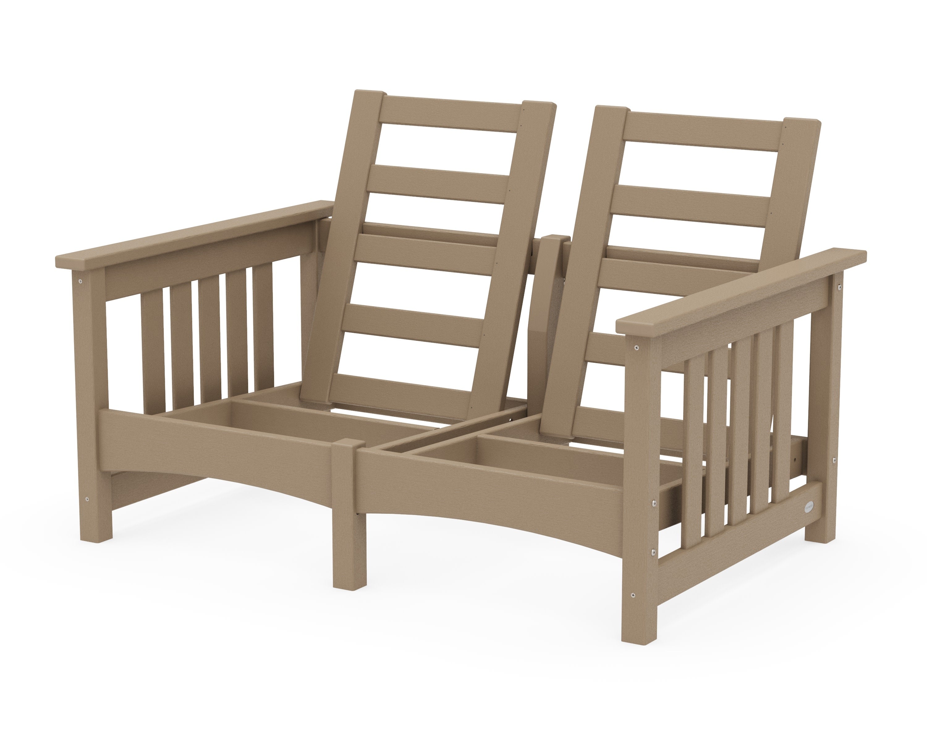Club Mission Loveseat Frame in Vintage Sahara