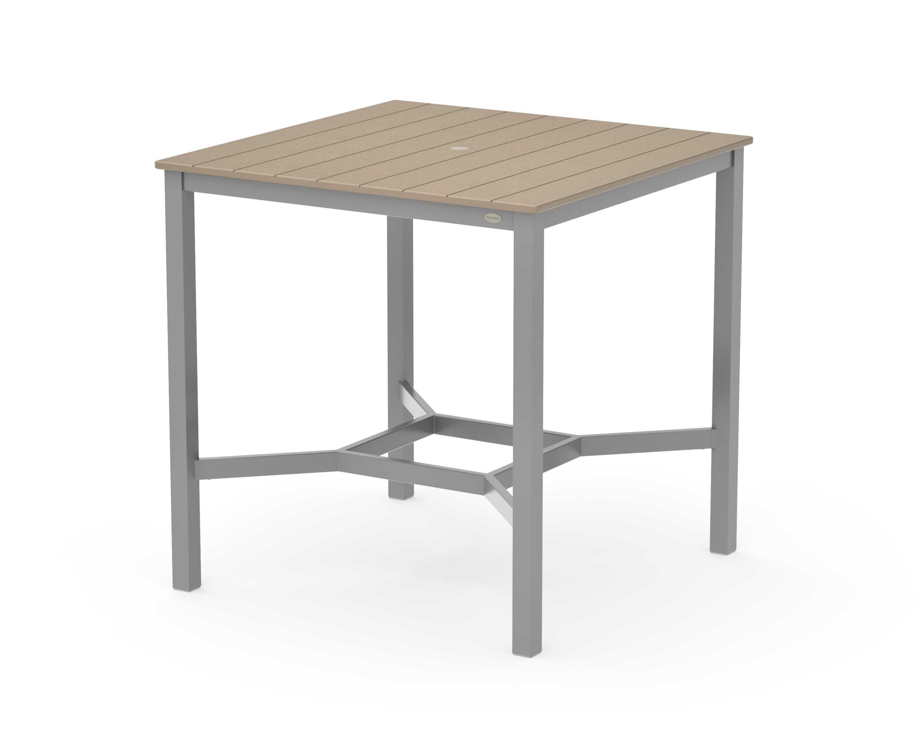 Main Street 42 x 42 Bar Table in Silver / Vintage Sahara