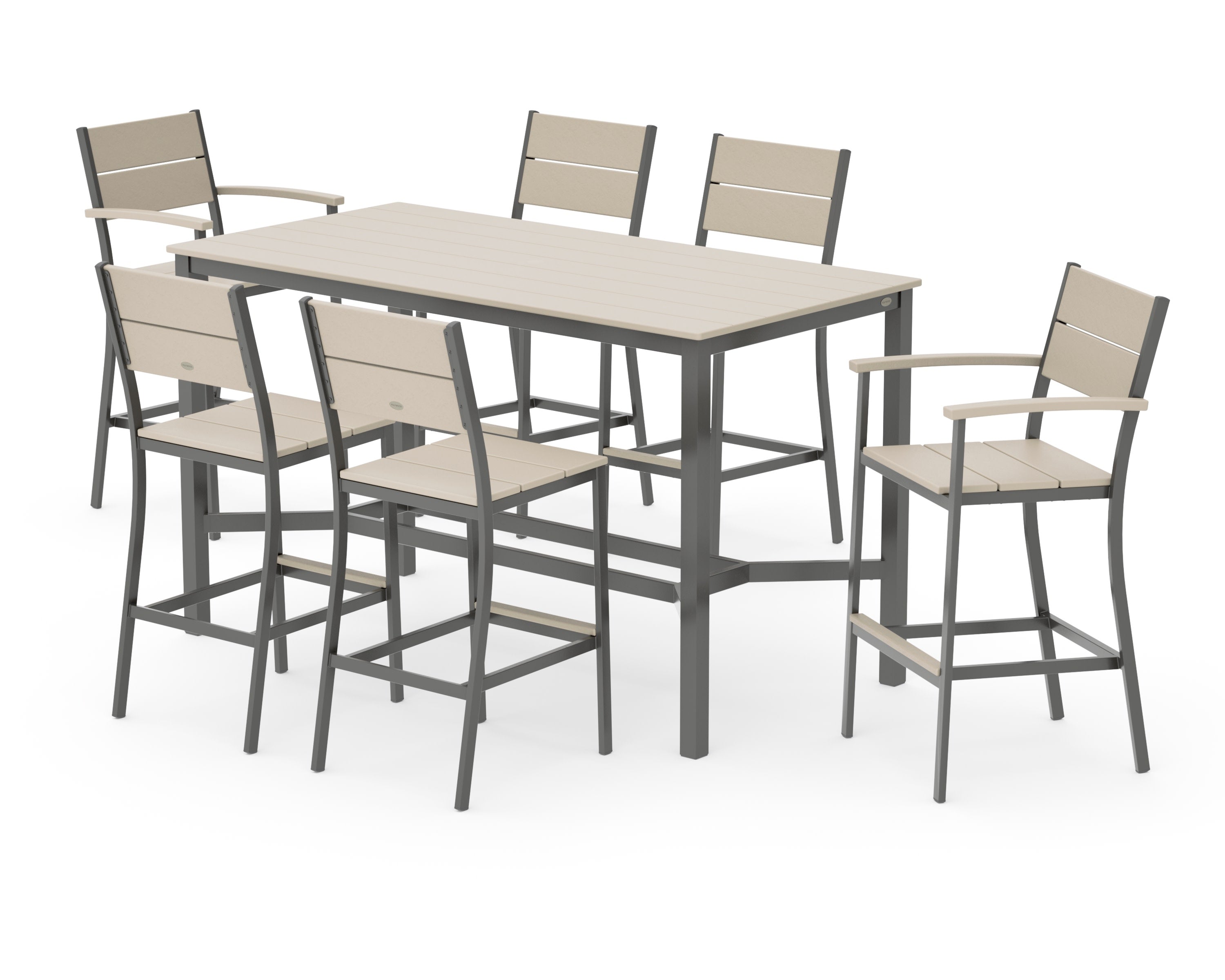 Main Street 7-Piece Bar Set in Charcoal / Sand