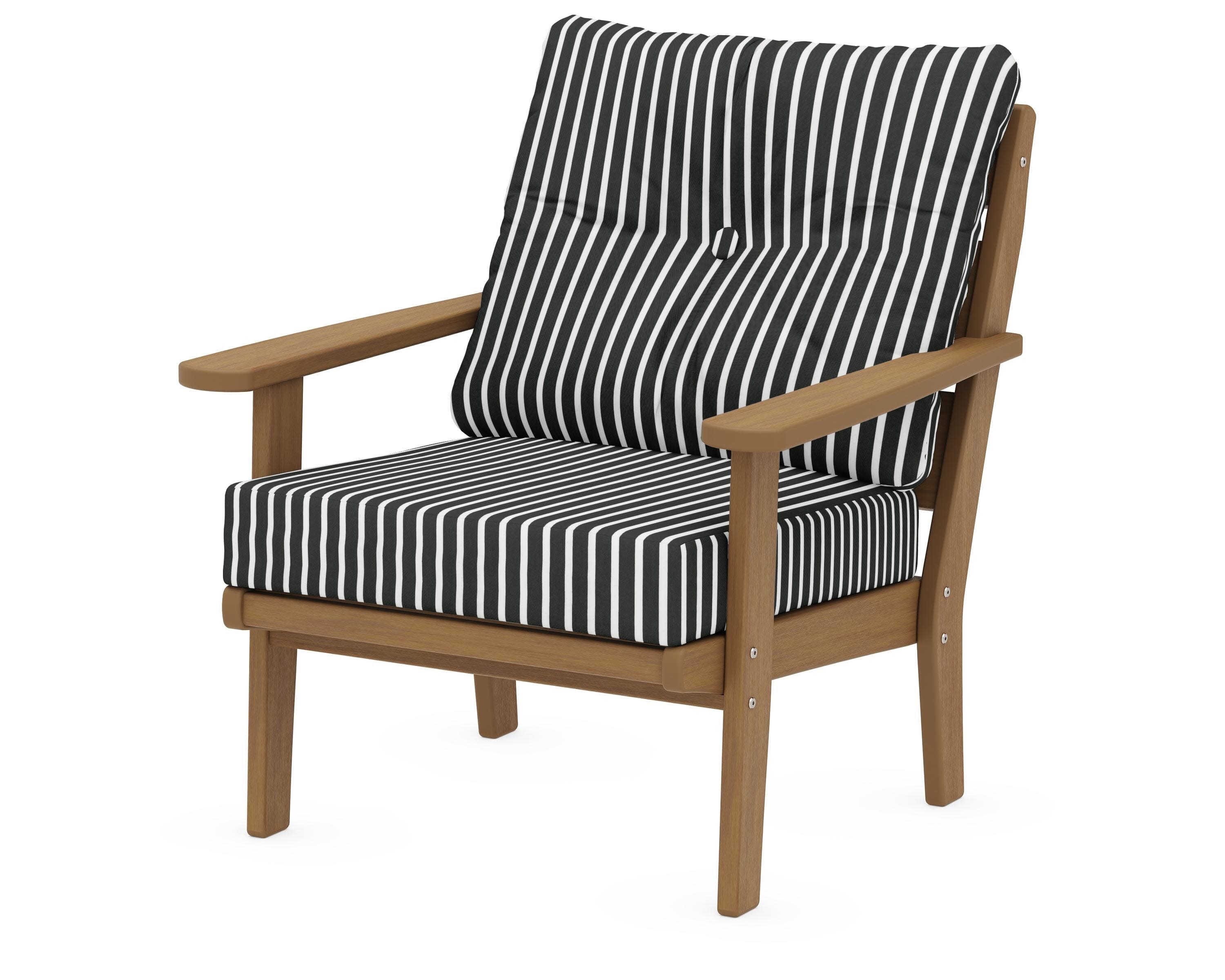 Lakeside Deep Seating Chair in Natural / Shore Classic