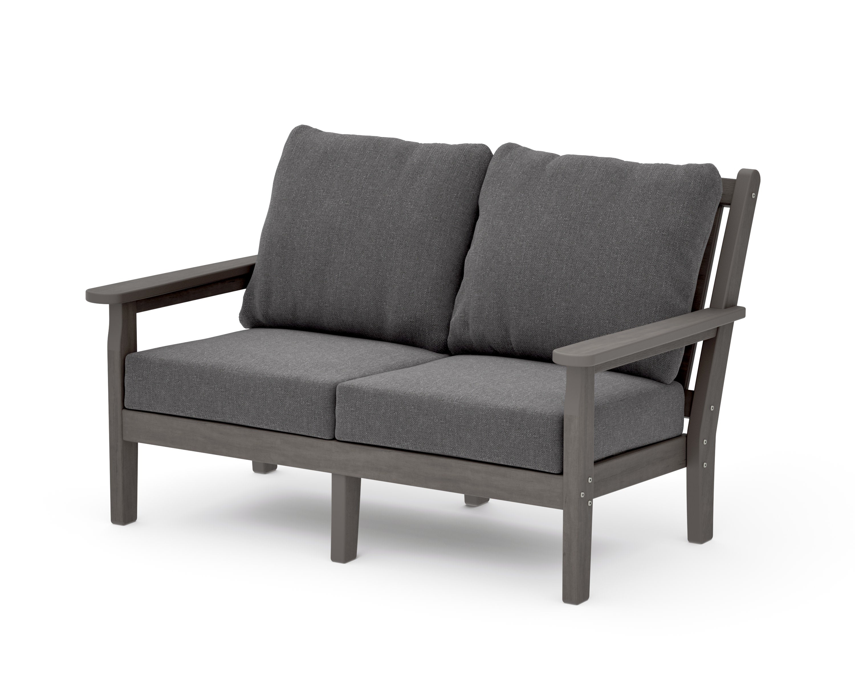 Chippendale Deep Seating Loveseat in Driftwood / Ash Charcoal