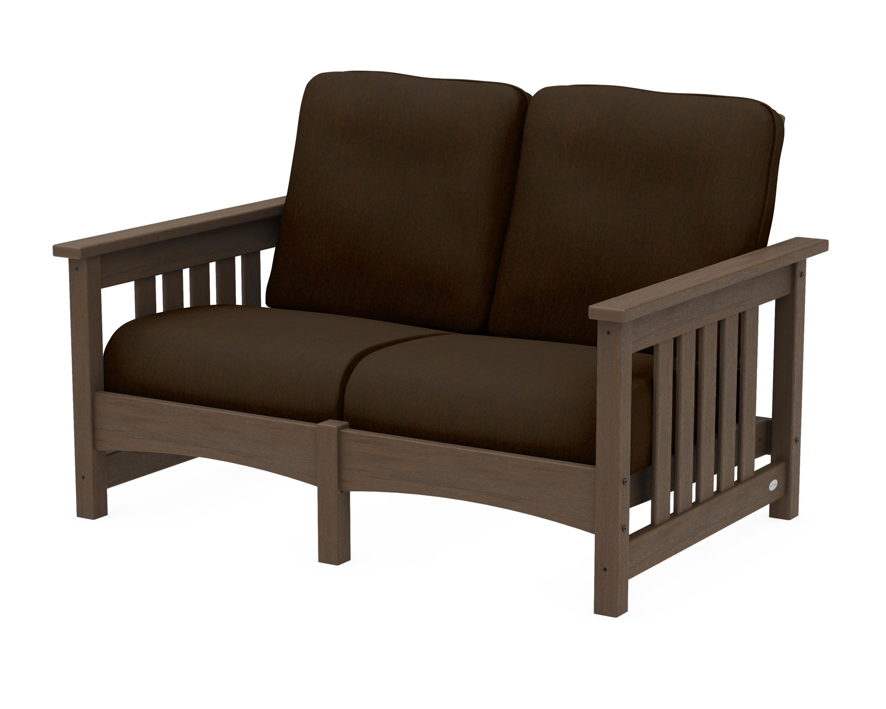 Club Mission Loveseat in Kona / Canvas Java