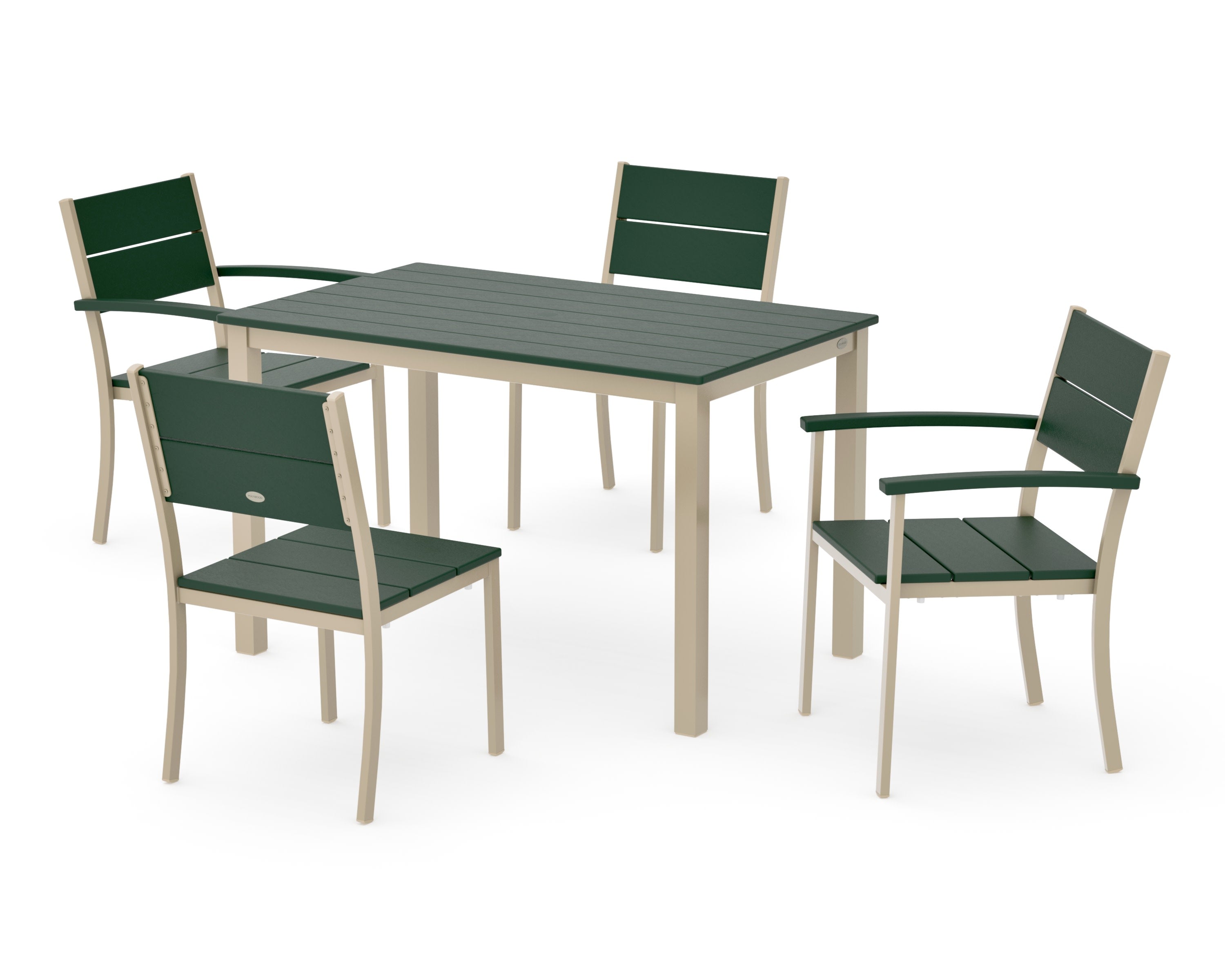 Main Street 5-Piece Dining Set in Sand / Green