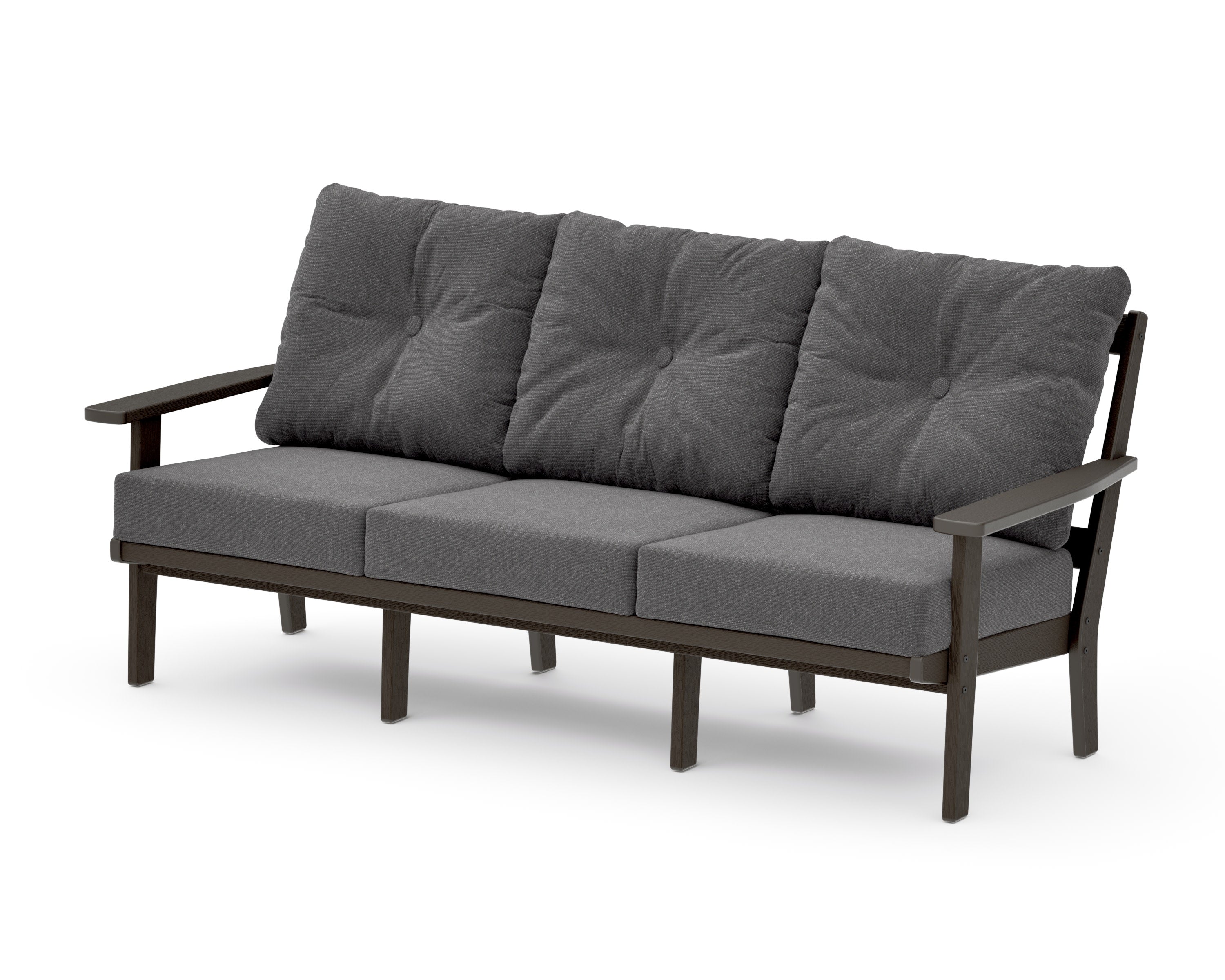 PrairieDeep Seating Sofa in Vintage Coffee / Ash Charcoal