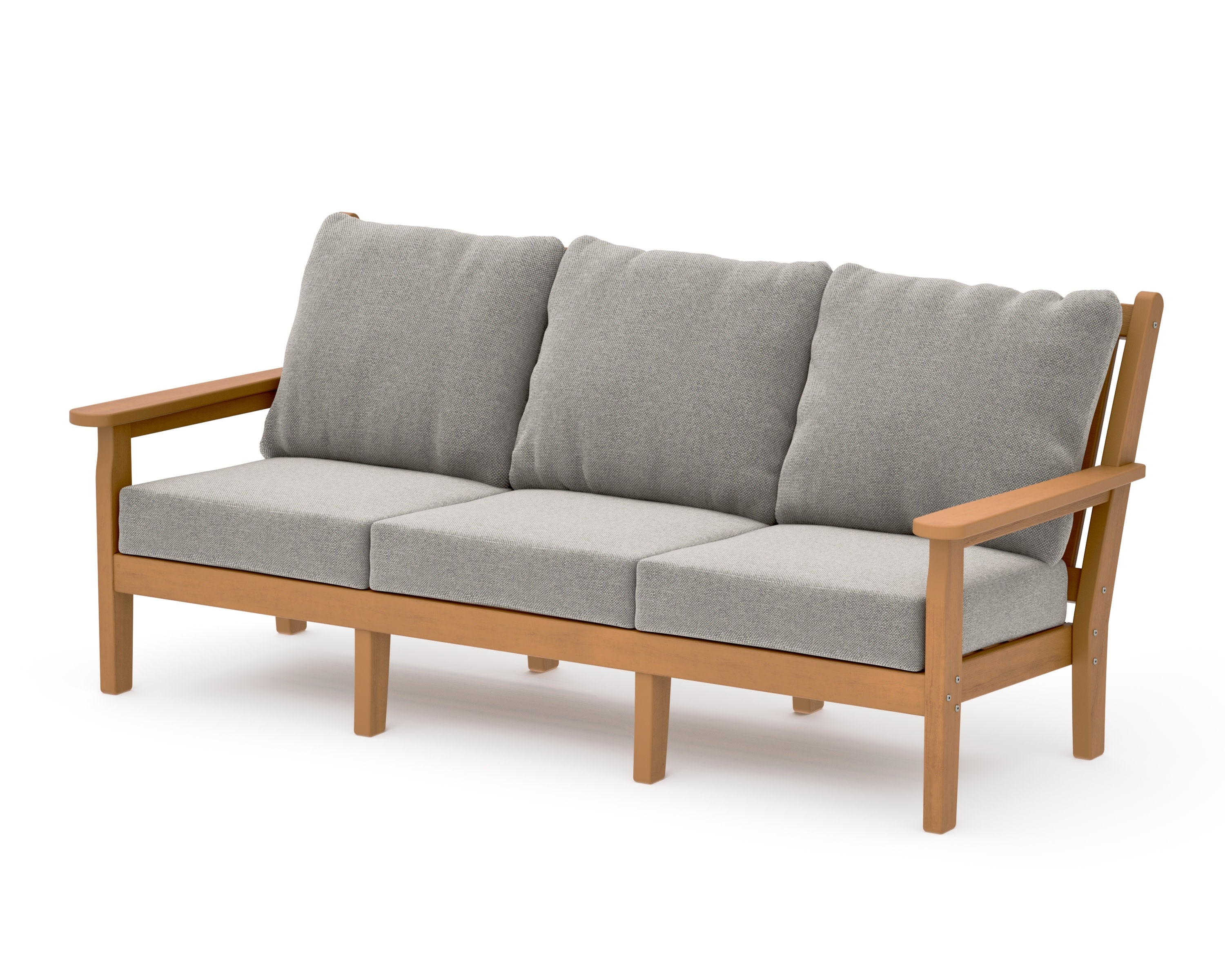 Chippendale Deep Seating Sofa in Natural / Weathered Tweed