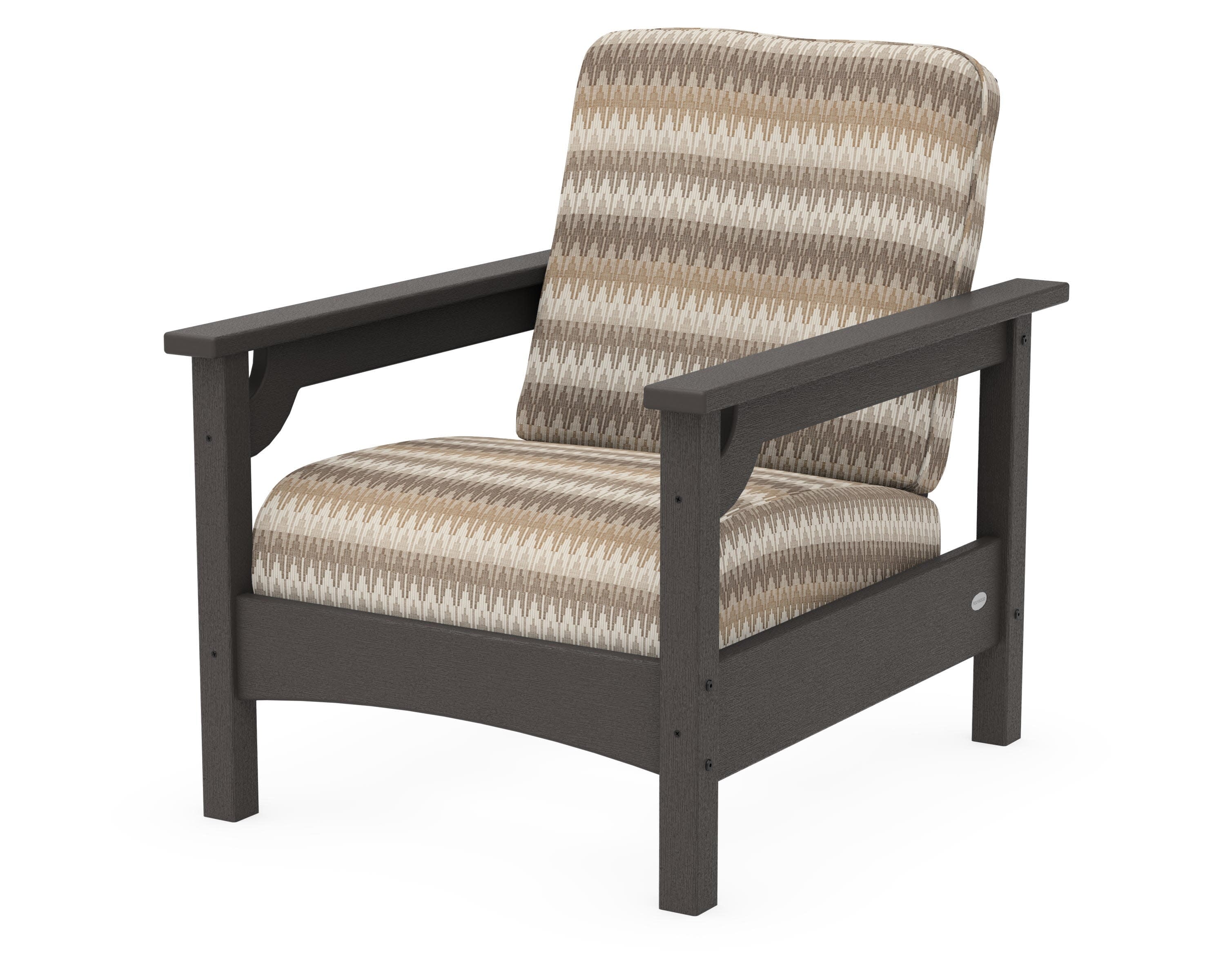 Club Chair in Vintage Coffee / Valley Dune