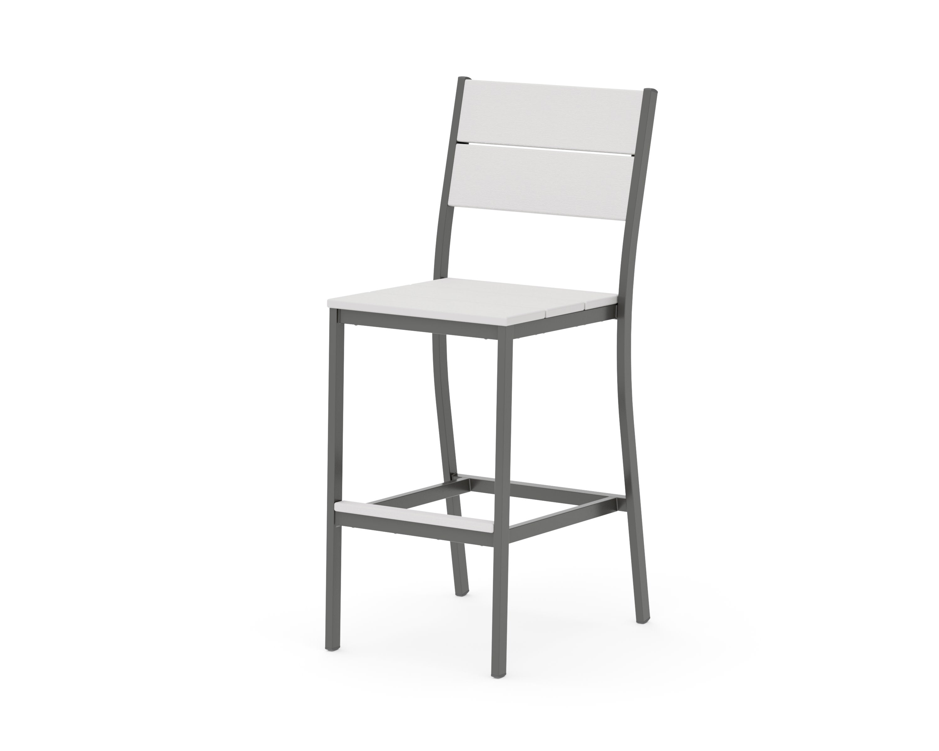 Main Street Bar Side Chair in Charcoal / Vintage White
