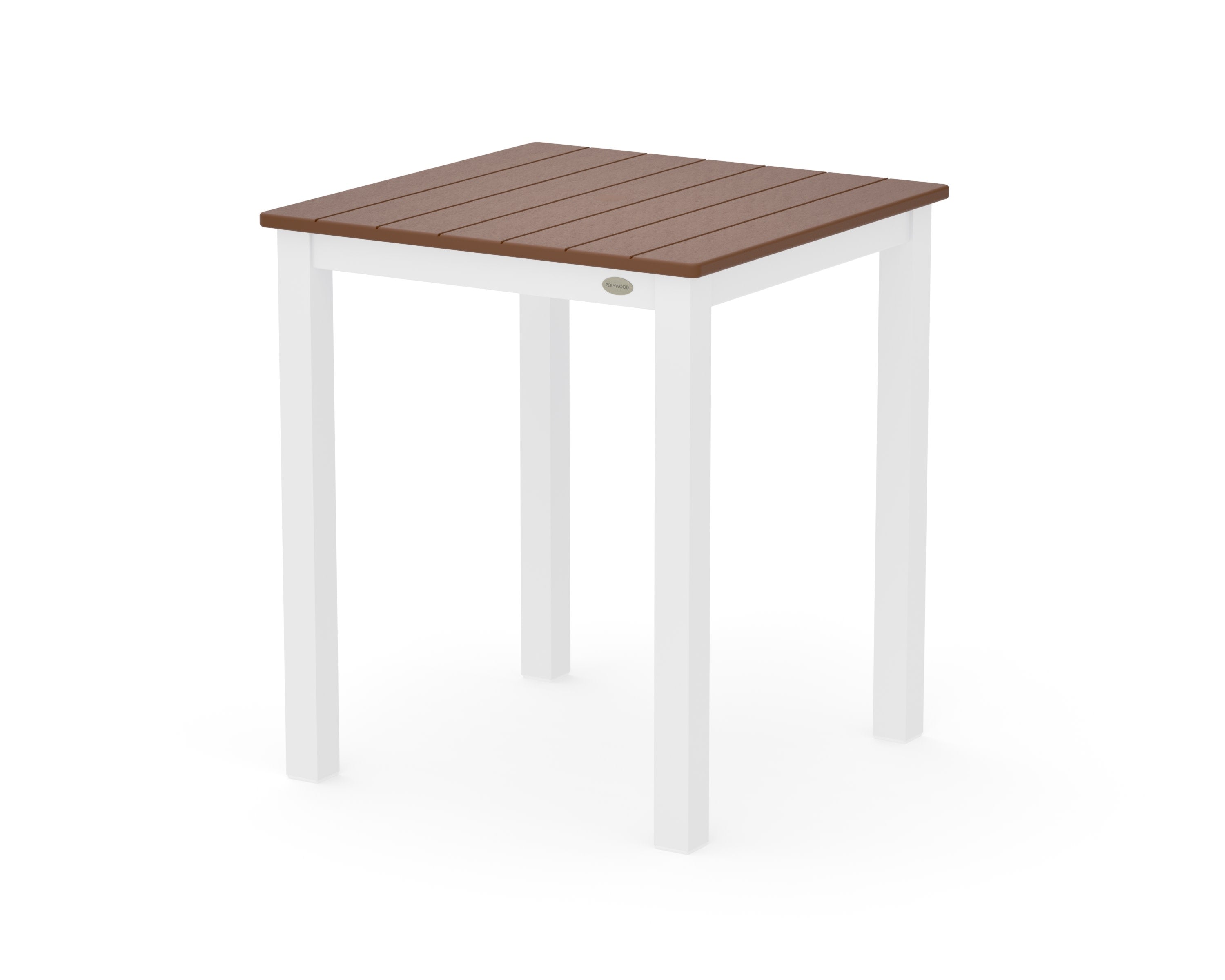 Main Street 26 x 26 Dining Table in White / Teak