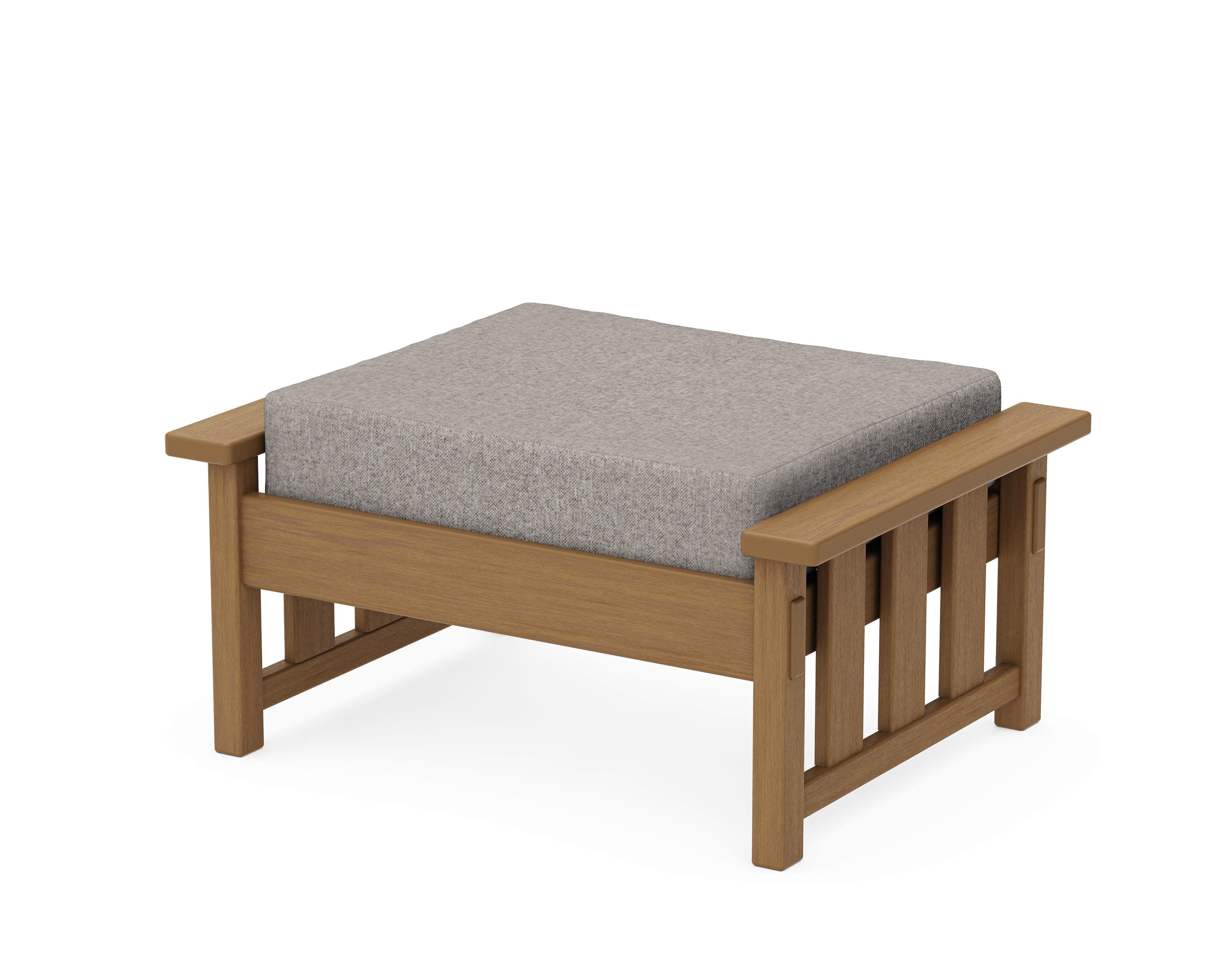 Acadia Deep Seating Ottoman in Natural / Weathered Tweed