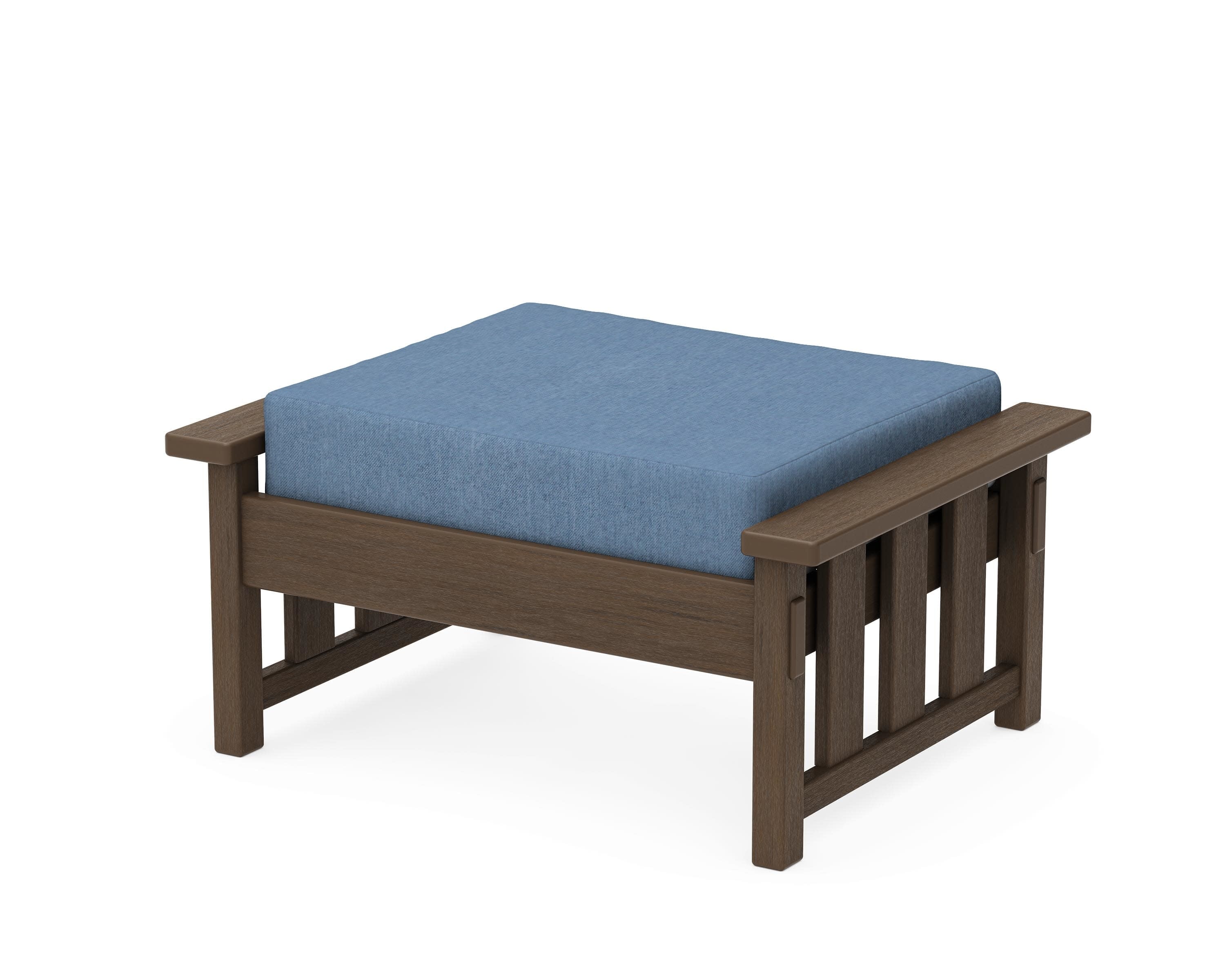 Acadia Deep Seating Ottoman in Kona / Sky Blue