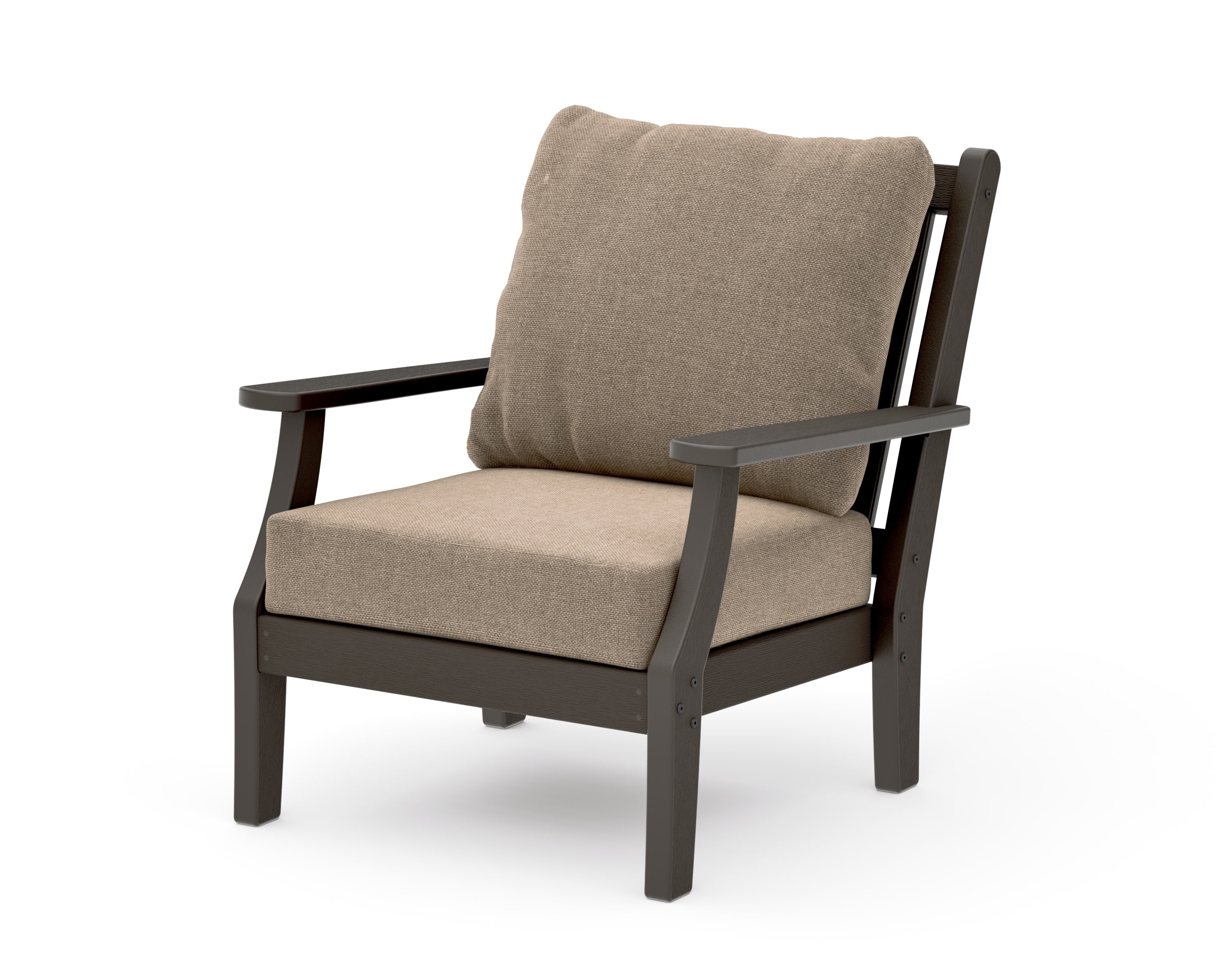 Wovendale Deep Seating Chair in Vintage Coffee / Spiced Burlap