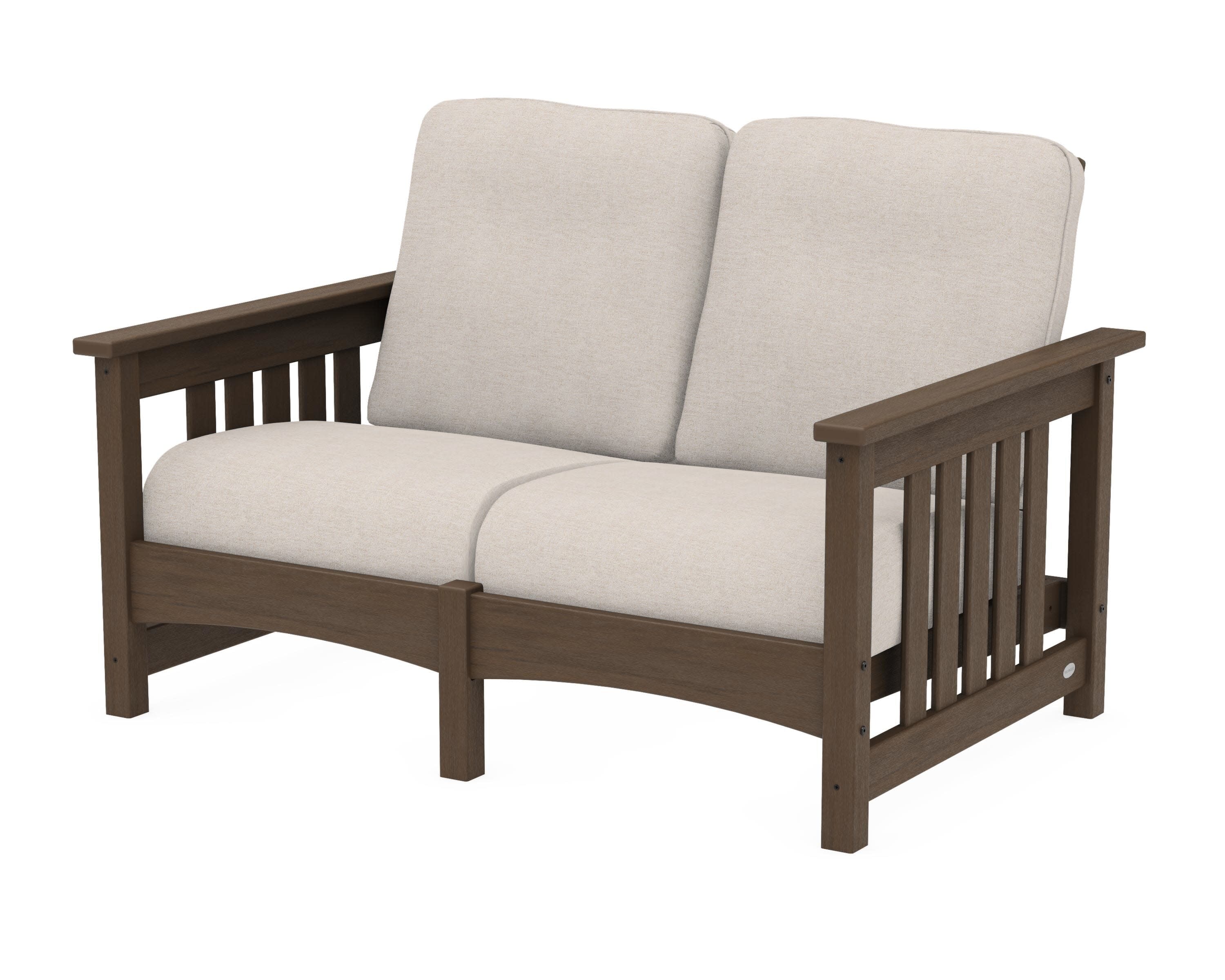 Club Mission Loveseat in Kona / Nuance Cloud